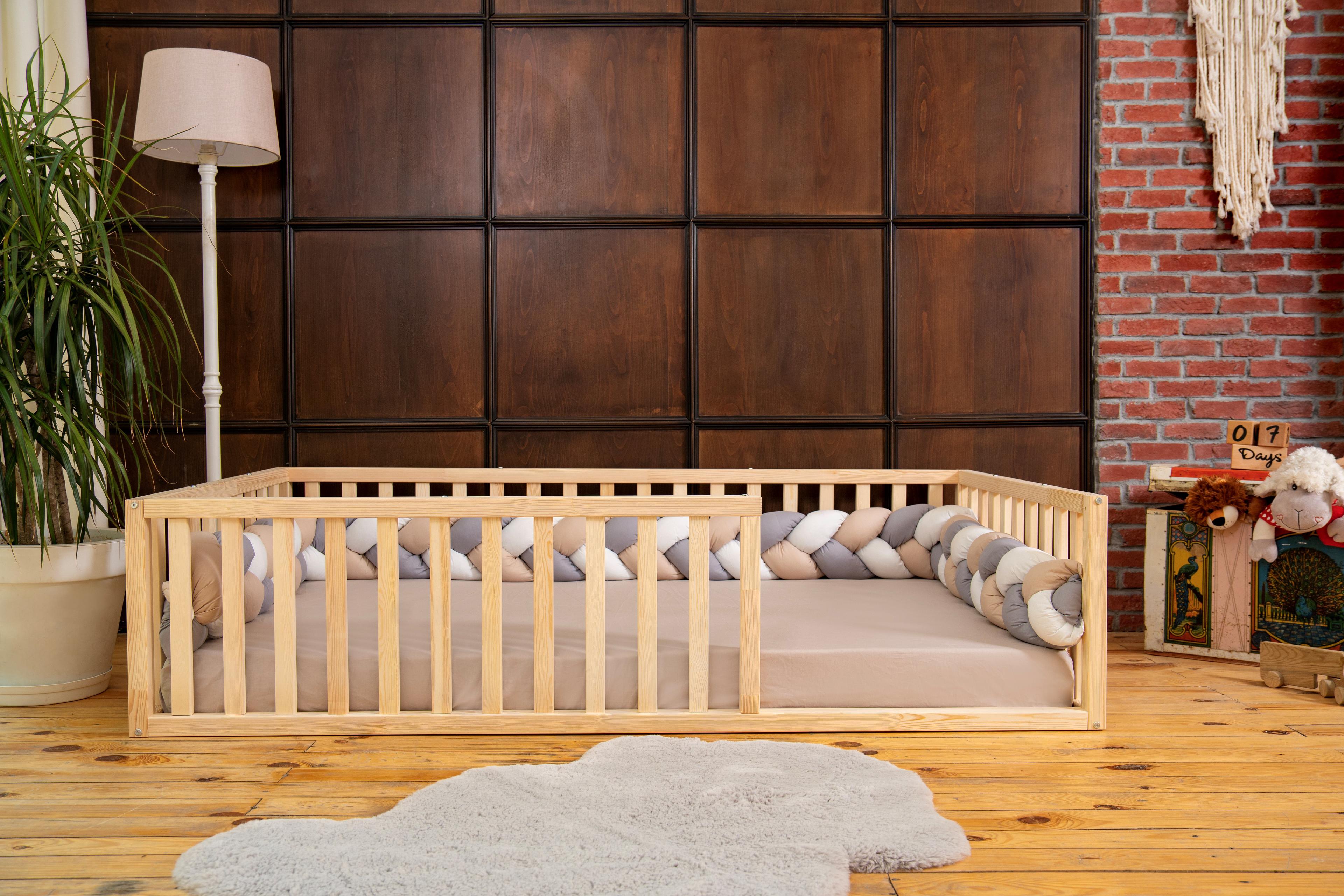 Montessori Natural Wood Floor Bed