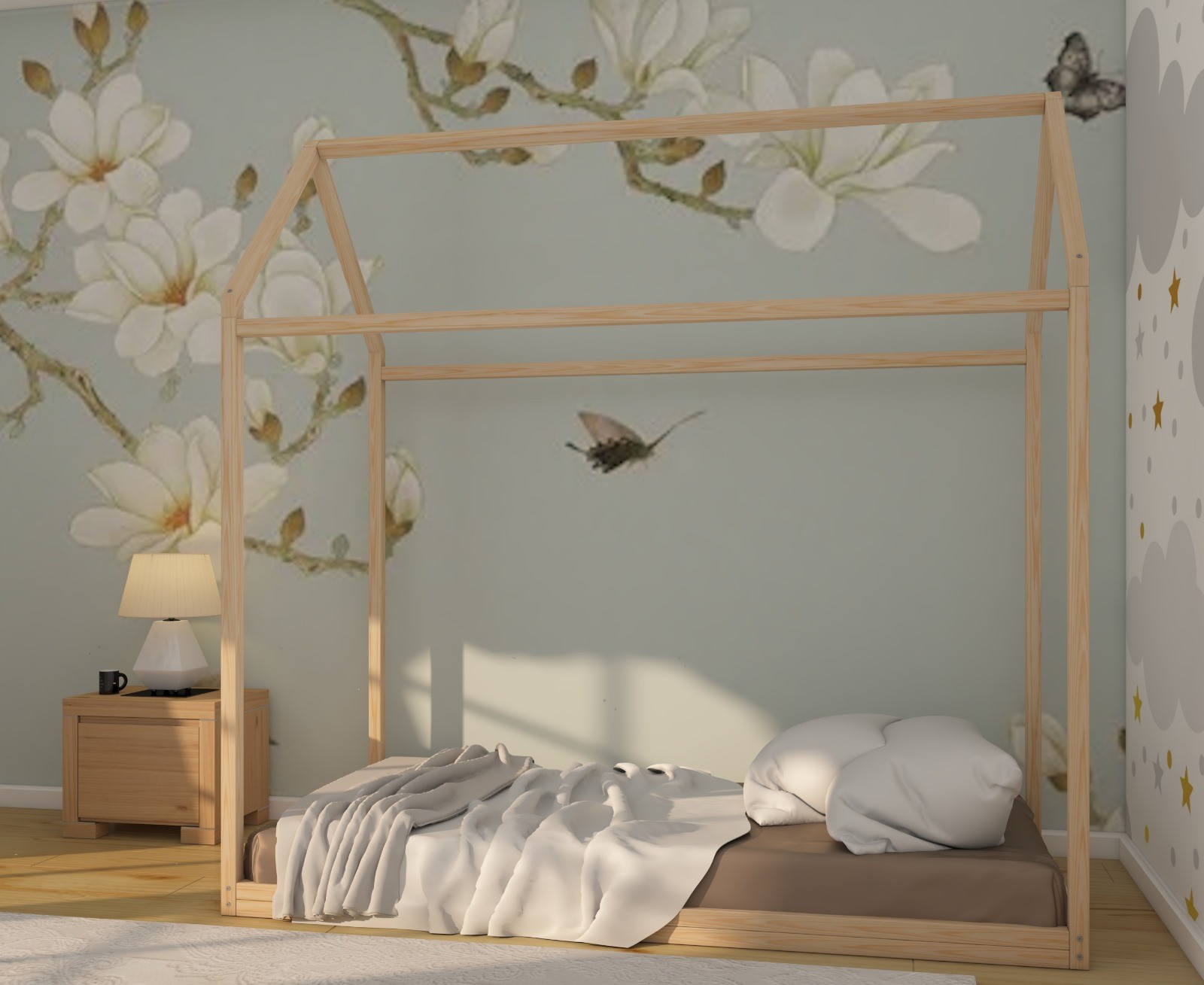 Montessori Roofed Floor Bed