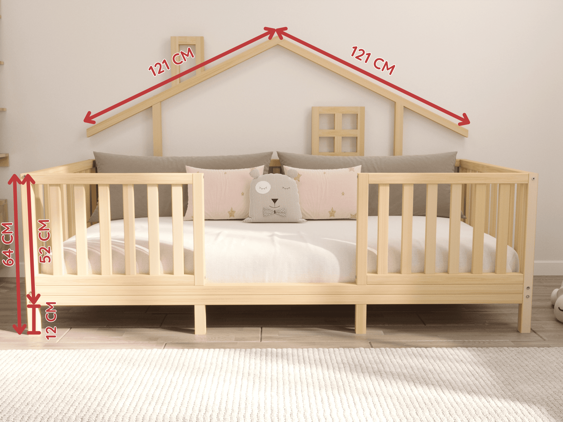 Play and Sleeping Area: Montessori Bed, Sofa