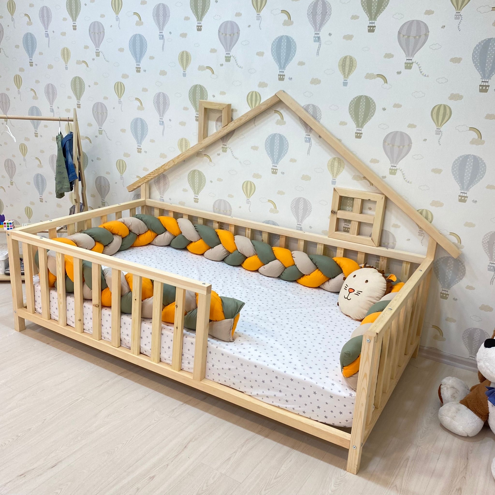 Wooden Montessori Kids Bed Bumper