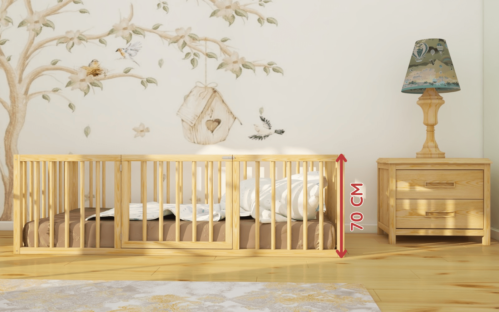 Bath - Montessori Ahşap Çocuk Karyolası