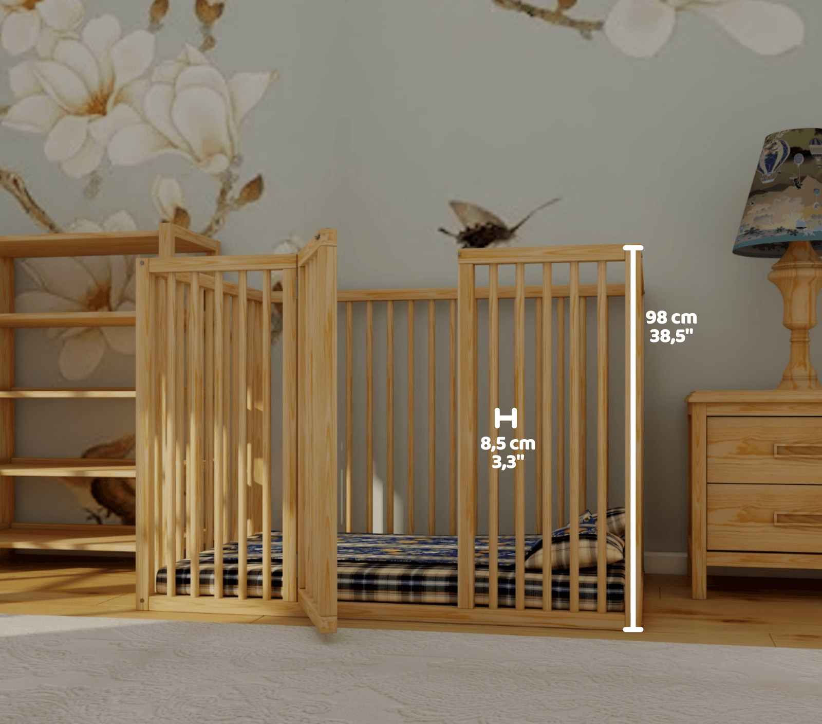 Montessori Wooden Loft Bed for Autistic Children, Playpen