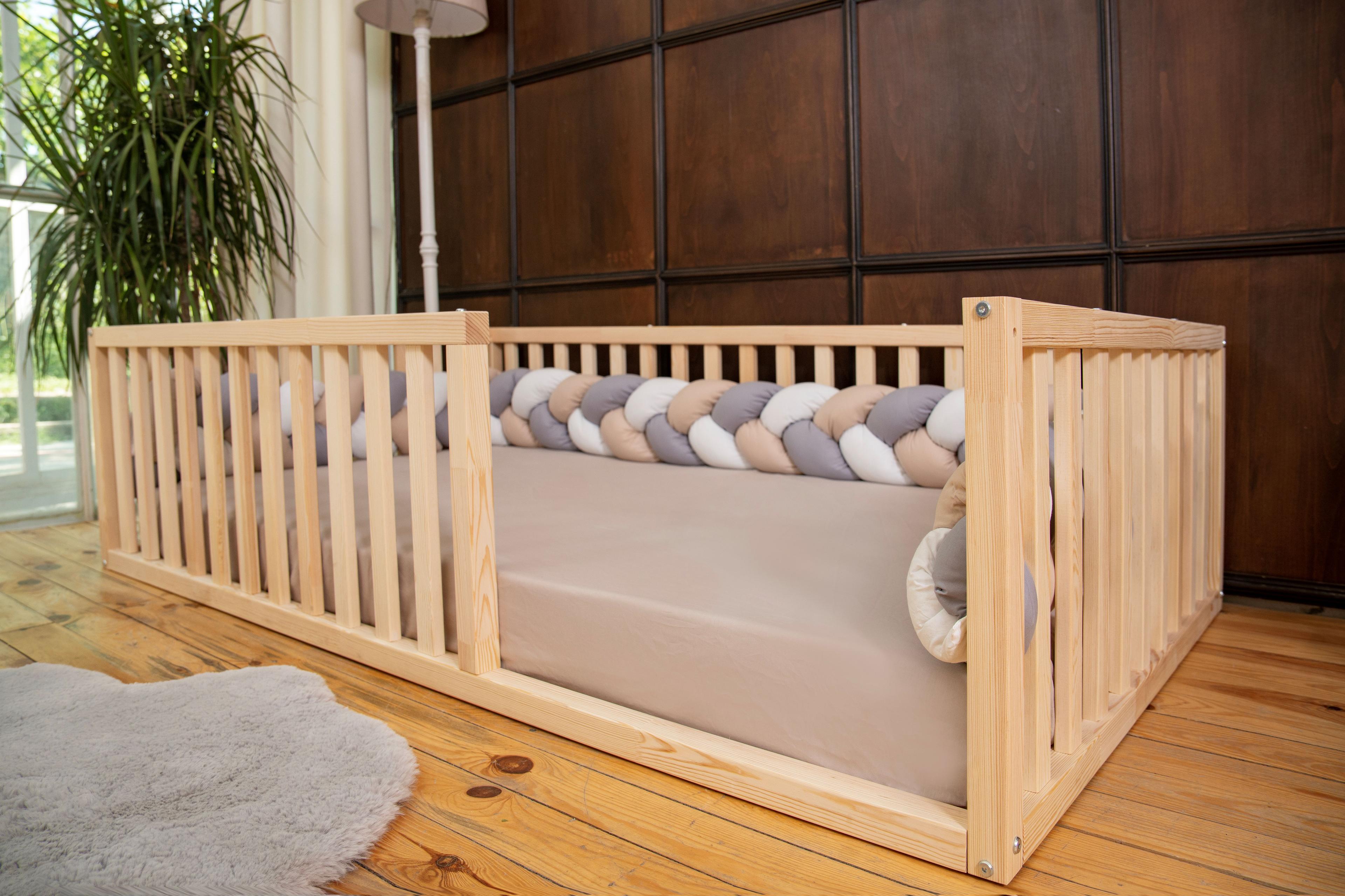 Montessori Natural Wood Floor Bed