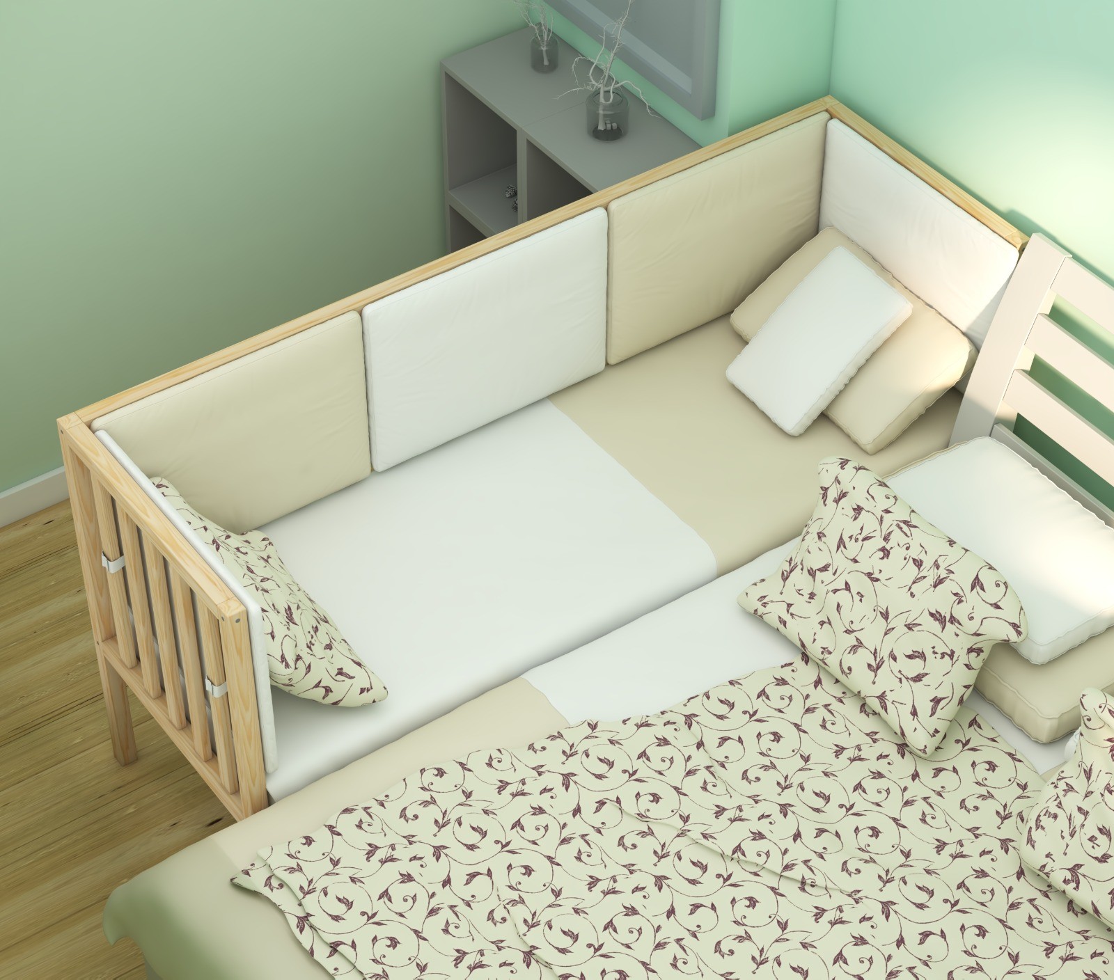 Montessori Bed Next to Mother