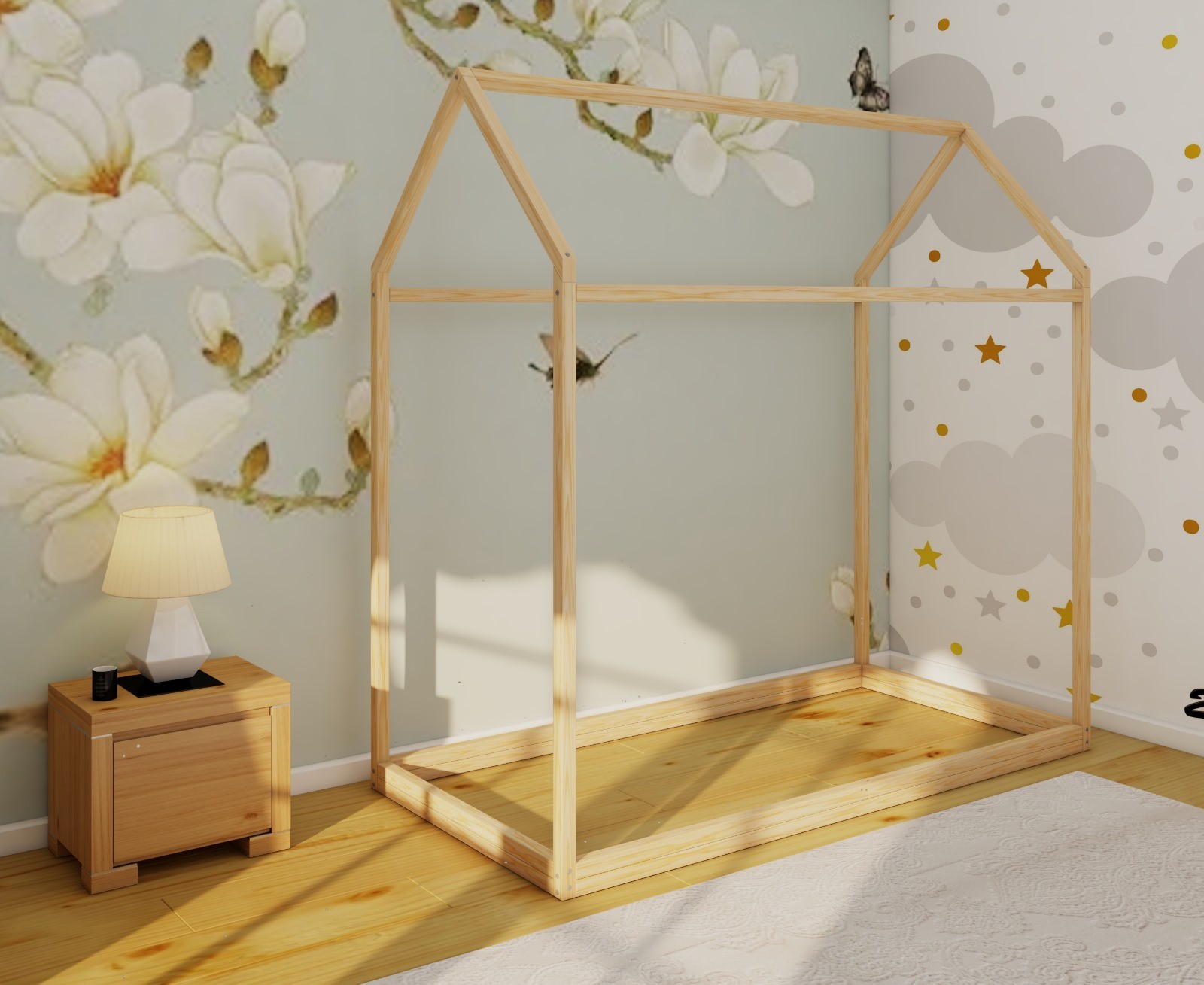 Montessori Roofed Floor Bed