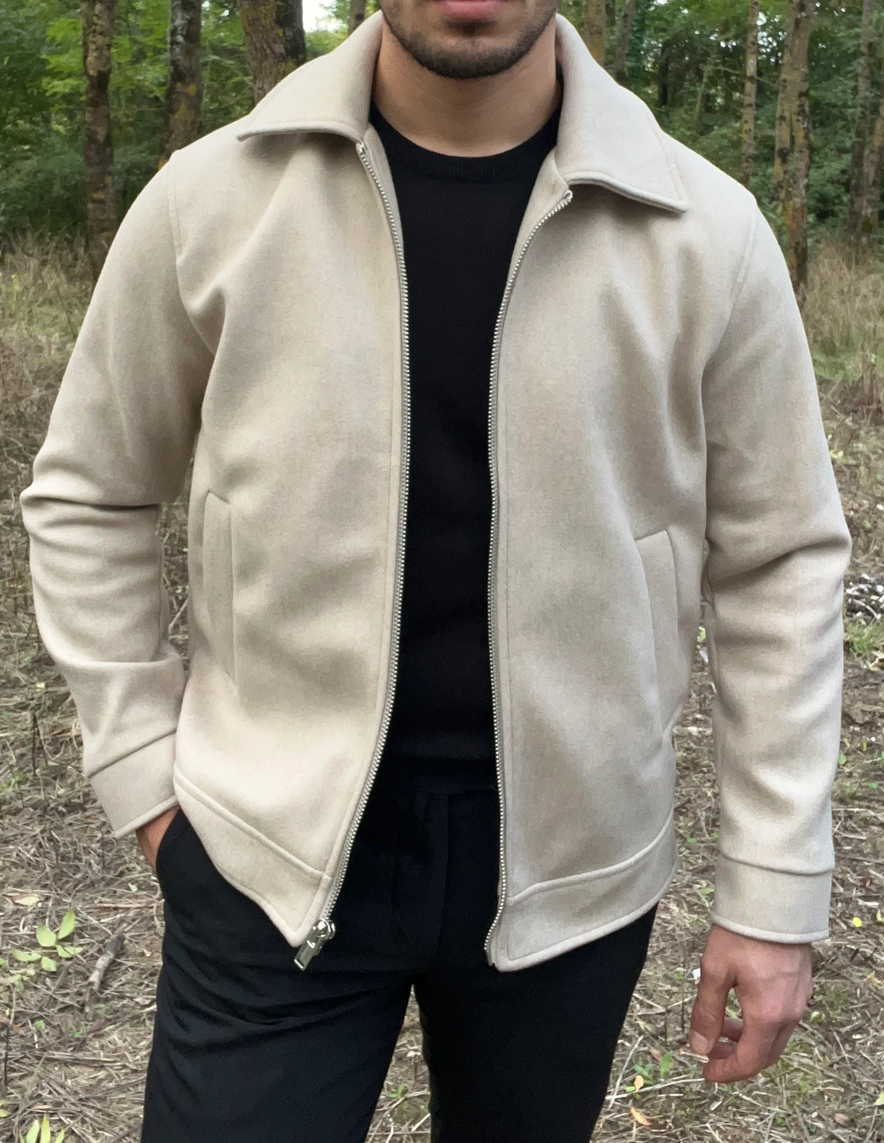 Premium Essential Kaşe Ceket - Bej