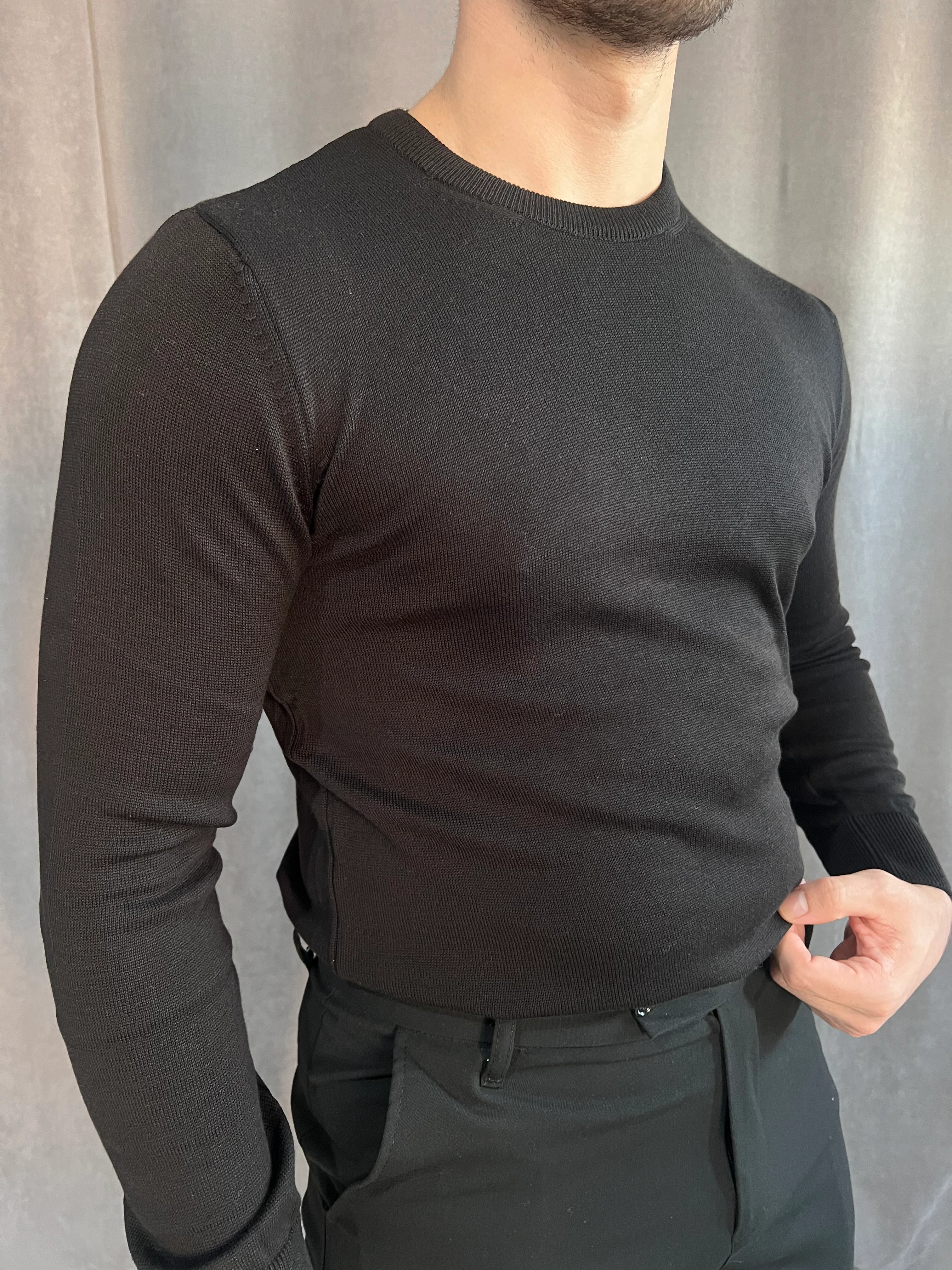 Basic Bisiklet Yaka Triko