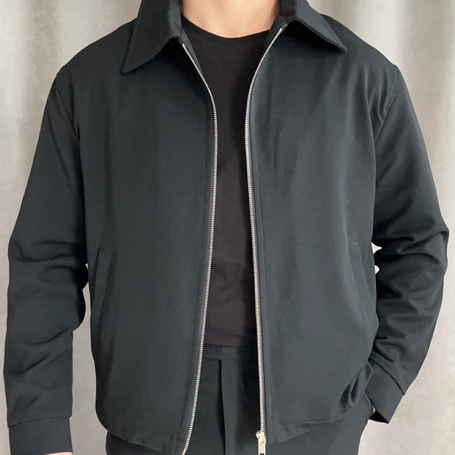 Premium Gabardin Yarım Oversize Ceket- Siyah