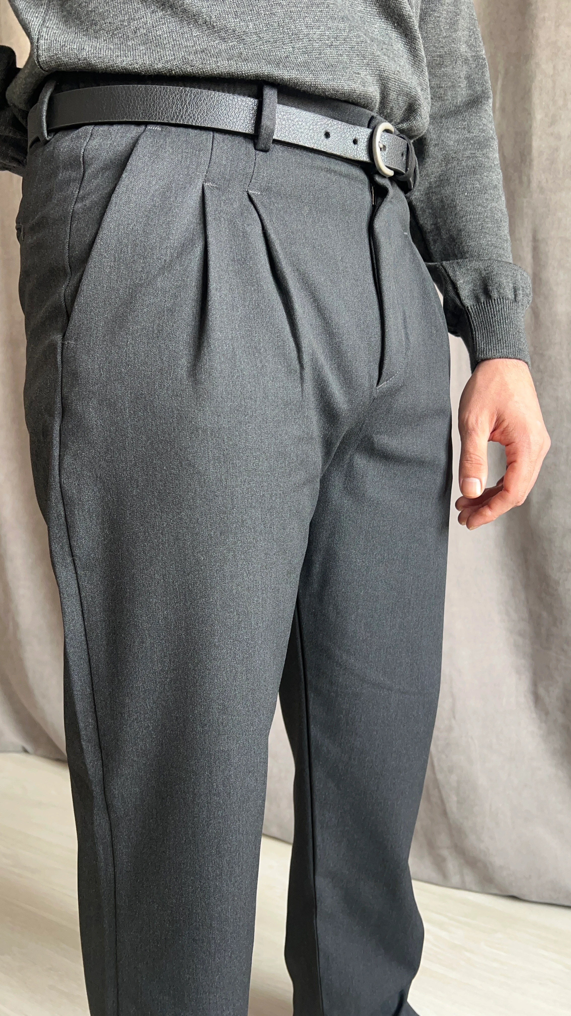 Gabardin Kumaş Baggy Pantolon