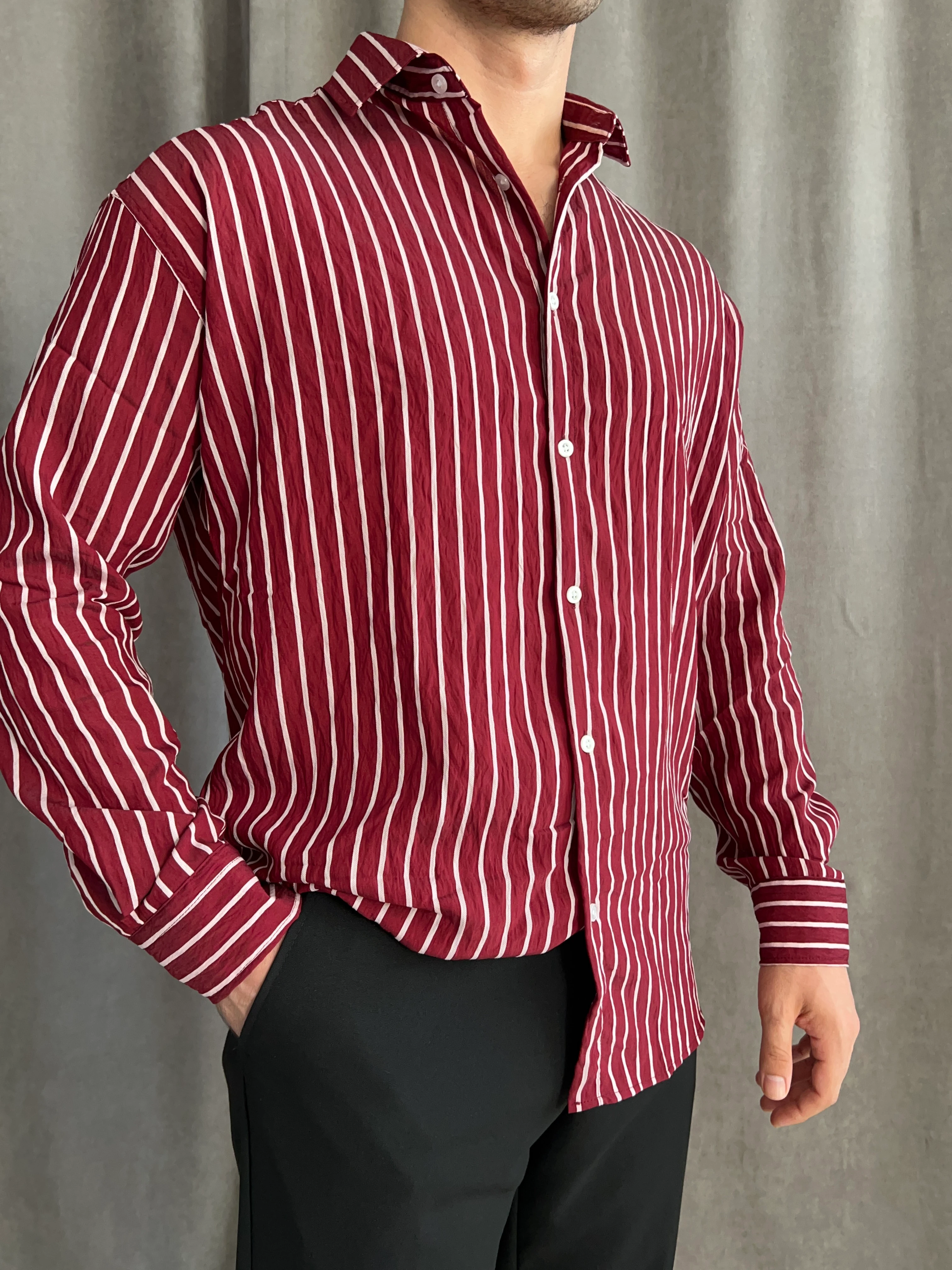 Modal Çizgili Gömlek