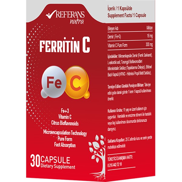 Referans Nutra Ferritin C 30 Kapsül