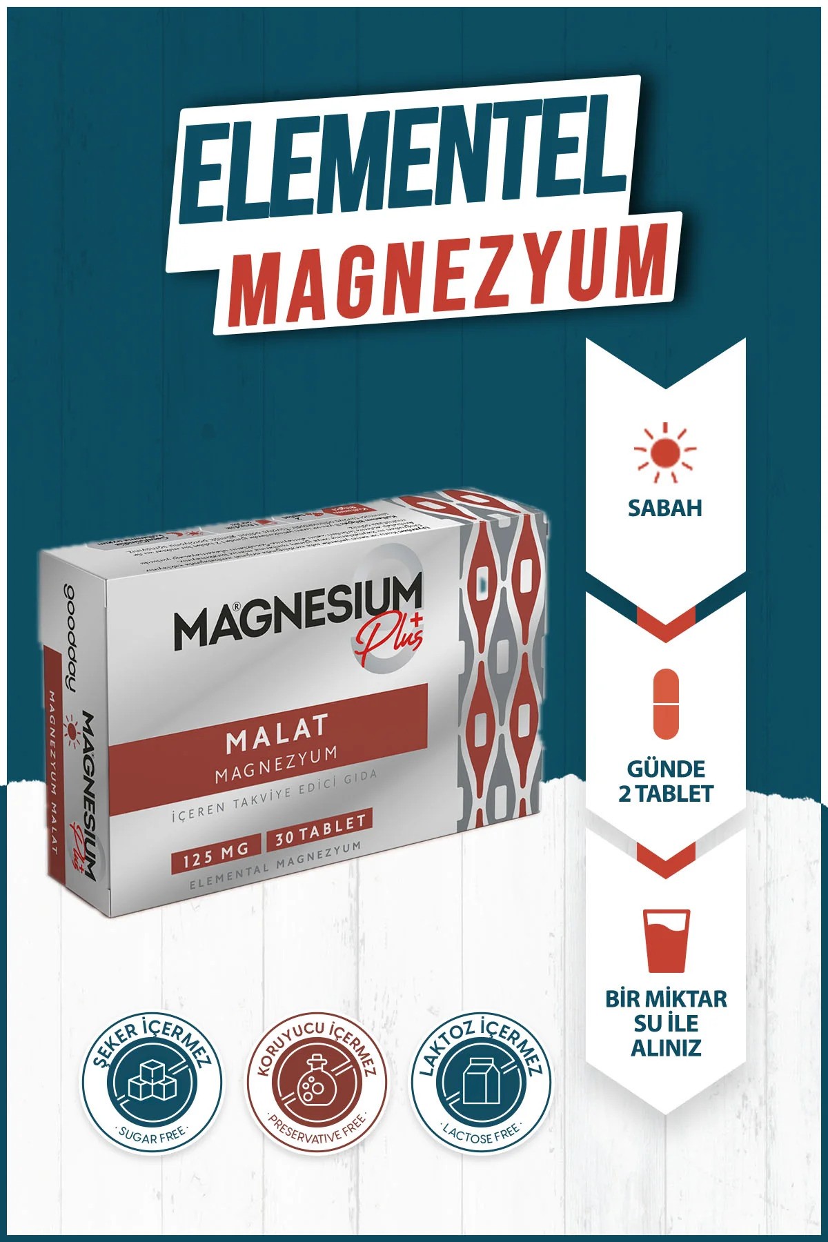 GOODDAY MAGNESIUM PLUS M (MAGNEZYUM MALAT) 30 TABLET