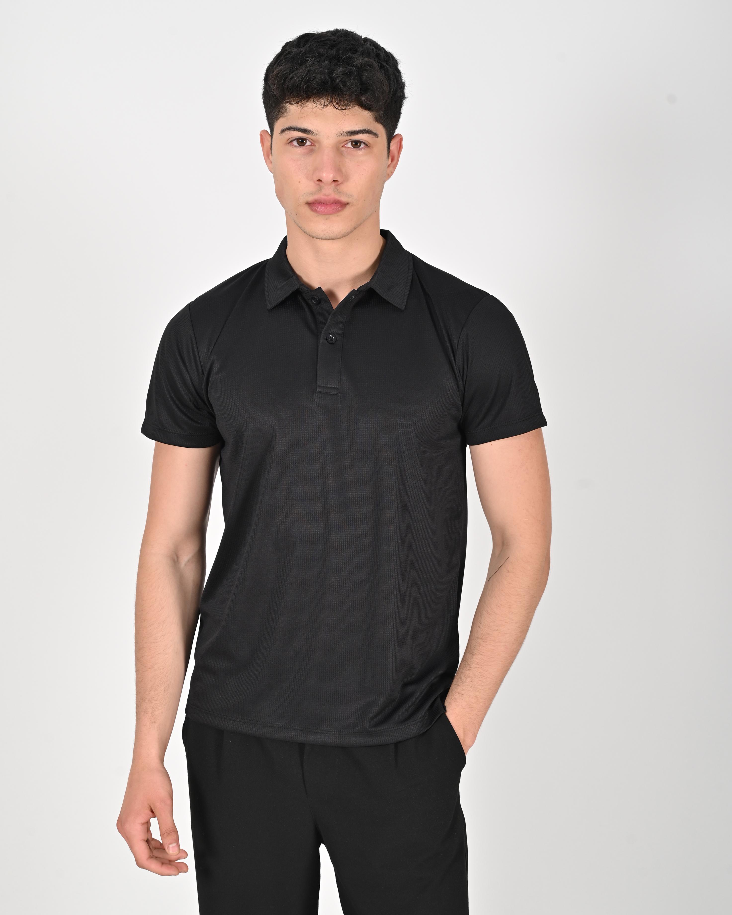 Drytouch Polo Yaka Kısa Kollu Baskılı Tişört