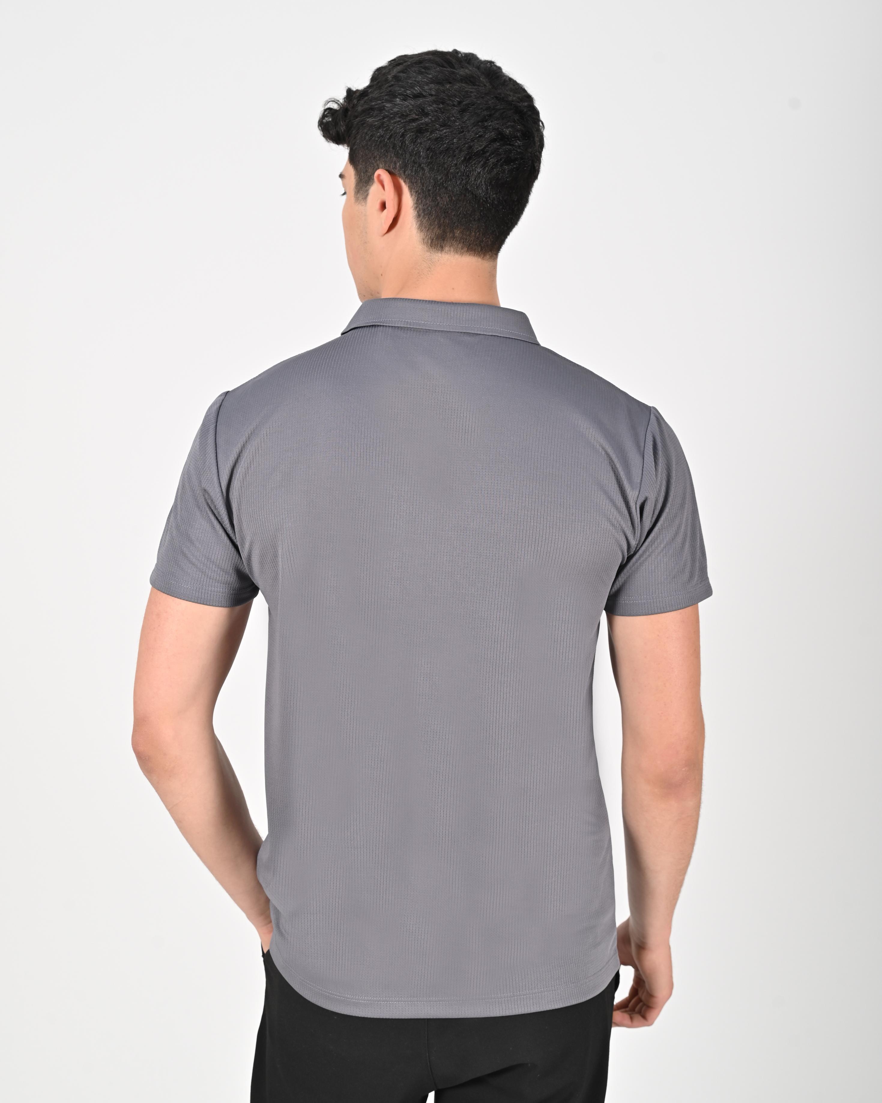 Drytouch Polo Yaka Kısa Kollu Baskılı Tişört