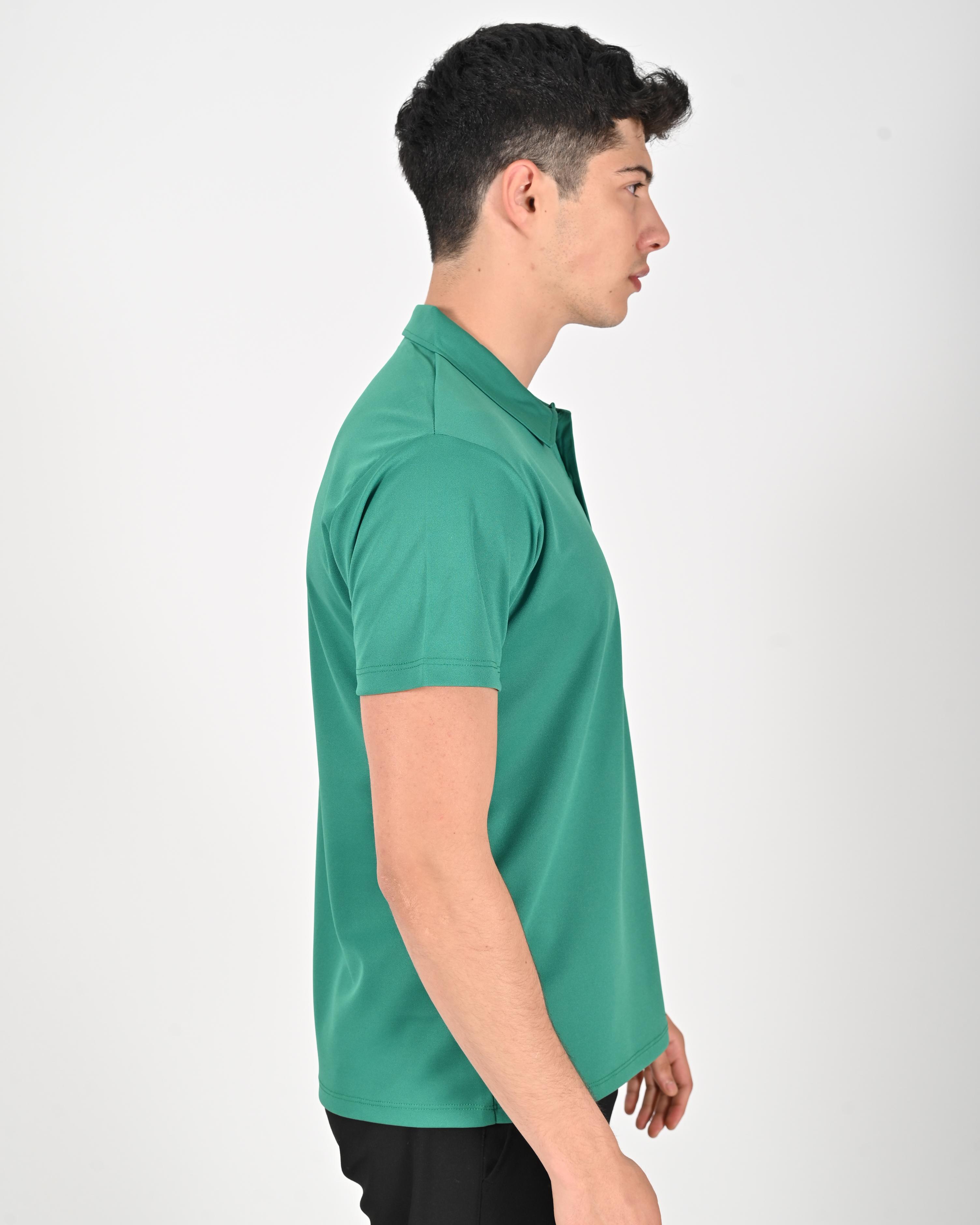 Drytouch Polo Yaka Kısa Kollu Baskılı Tişört