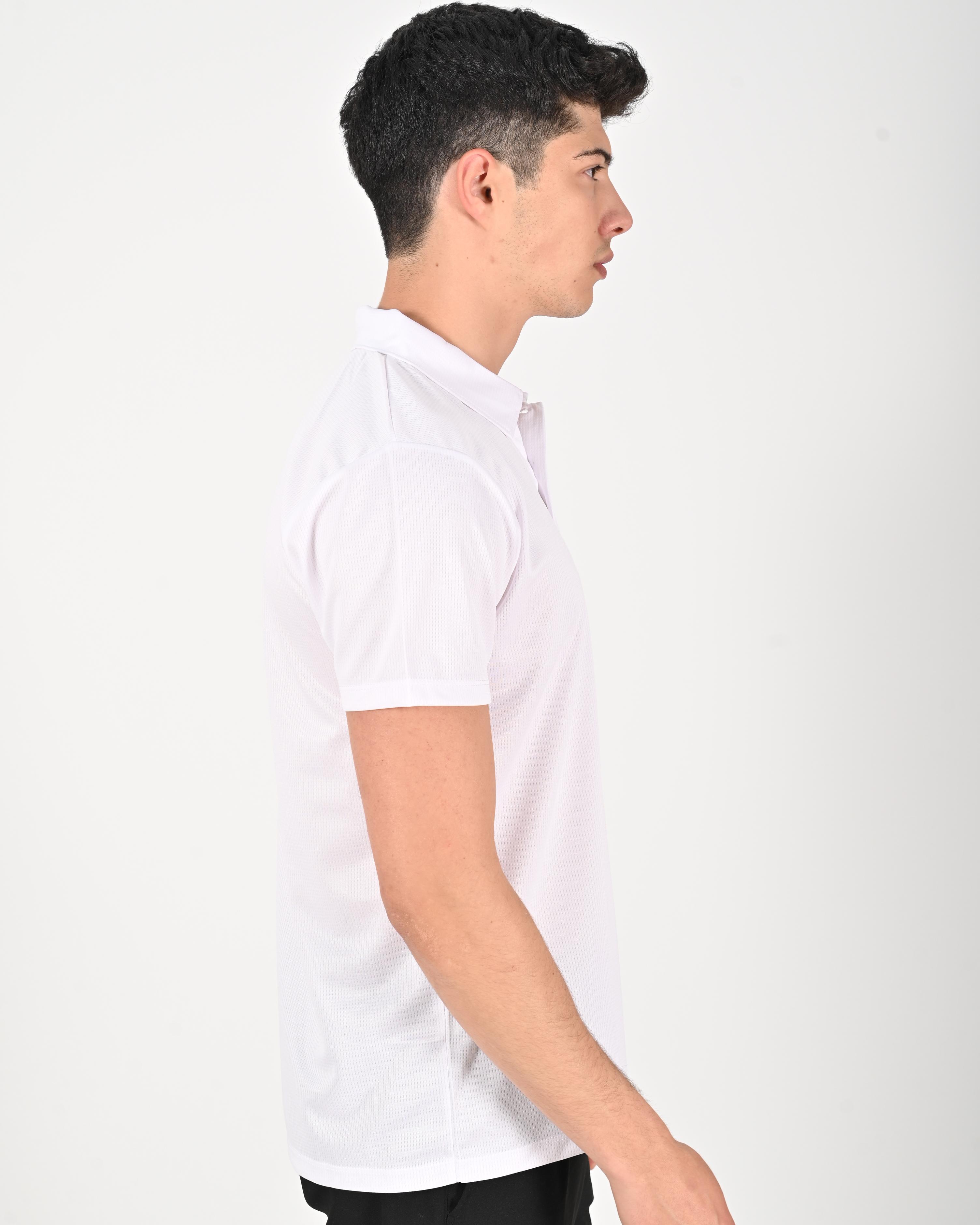 Drytouch Polo Yaka Kısa Kollu Baskılı Tişört