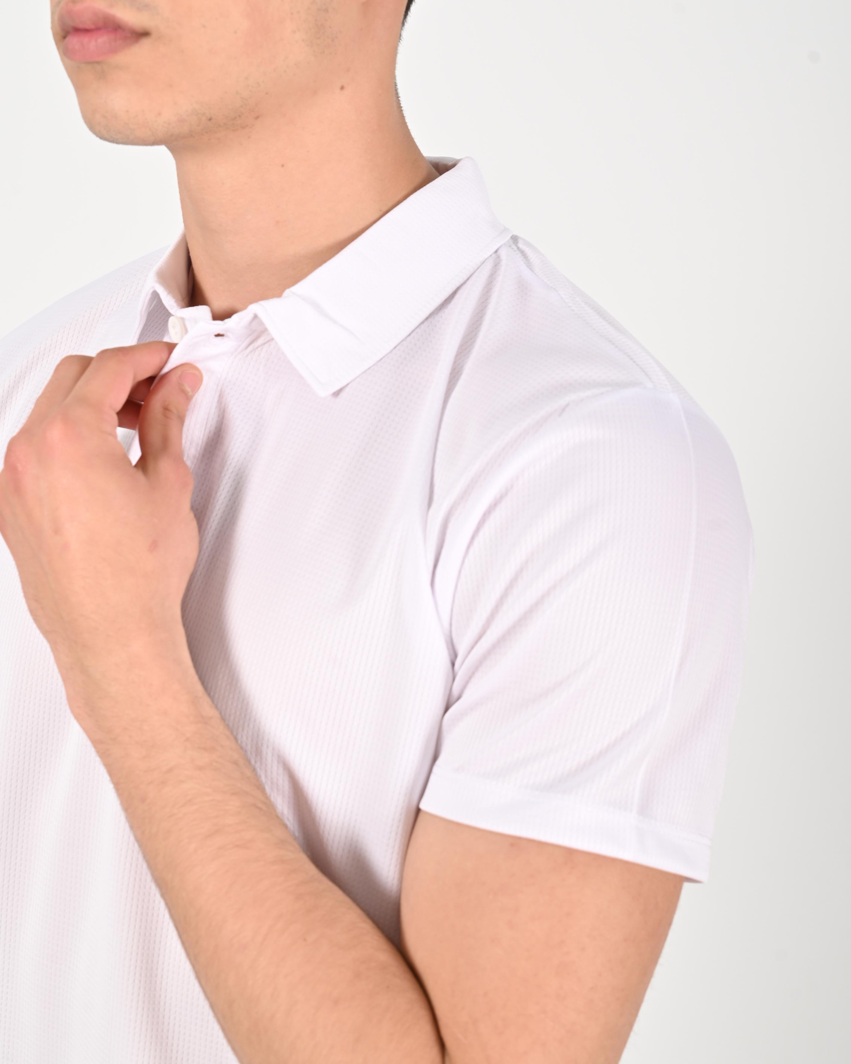 Drytouch Polo Yaka Kısa Kollu Baskılı Tişört