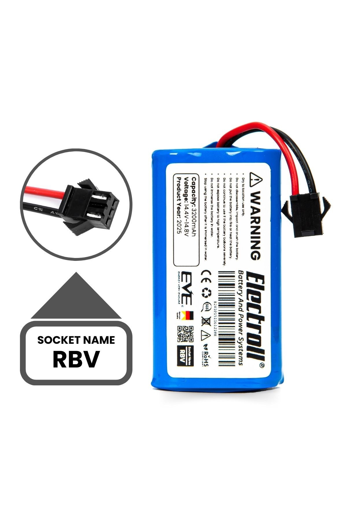 Coredy R500 Uyumlu Batarya (ULTRA YÜKSEK KAPASİTE) 3200mah Pil Akıllı Robot Süpürge Bataryası