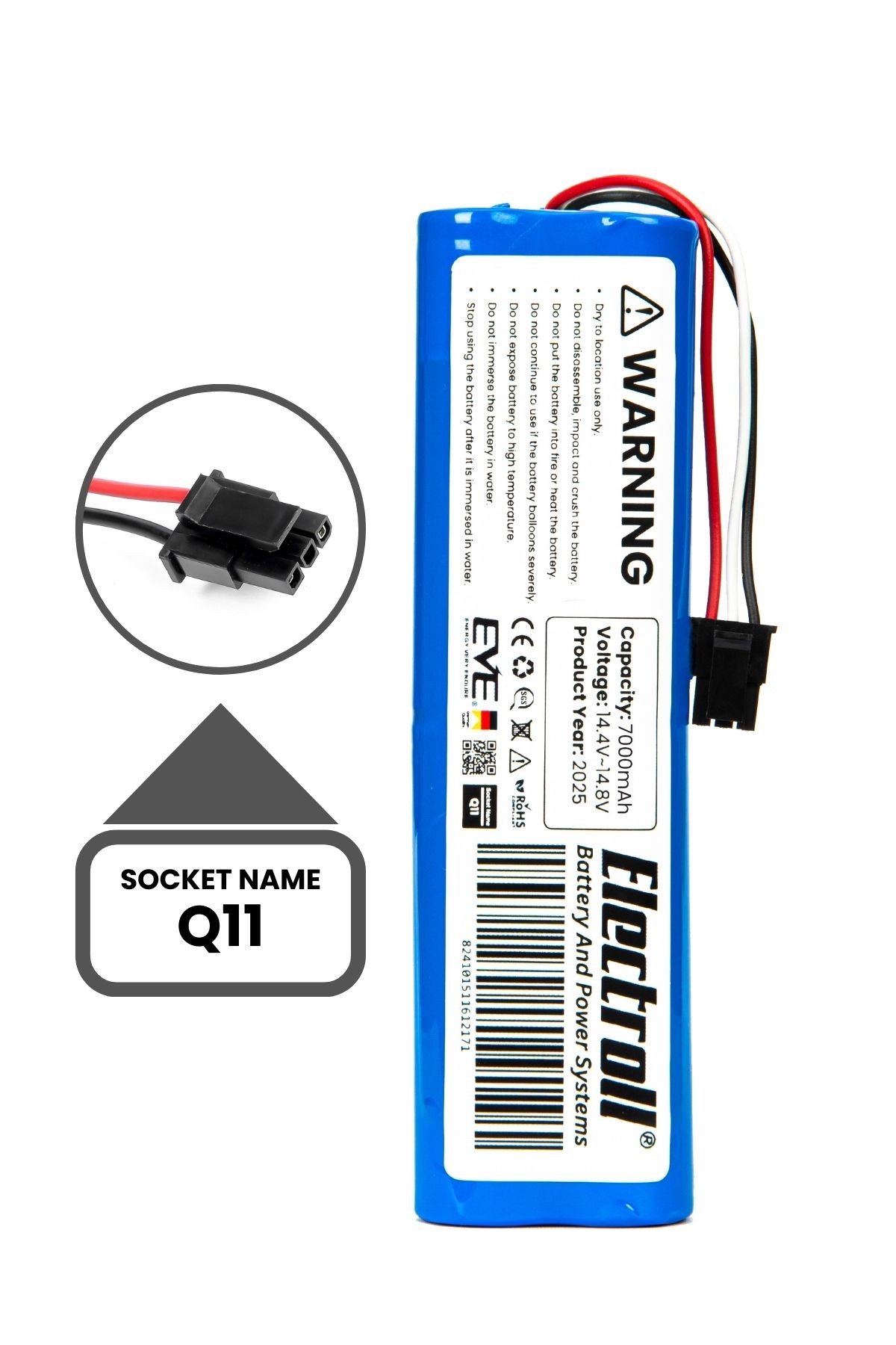 Neabot Nomo Q11 Uyumlu Batarya (MAKSİMUM KAPASİTE) 7000mah Pil Robot Süpürge Bataryası Değişimi
