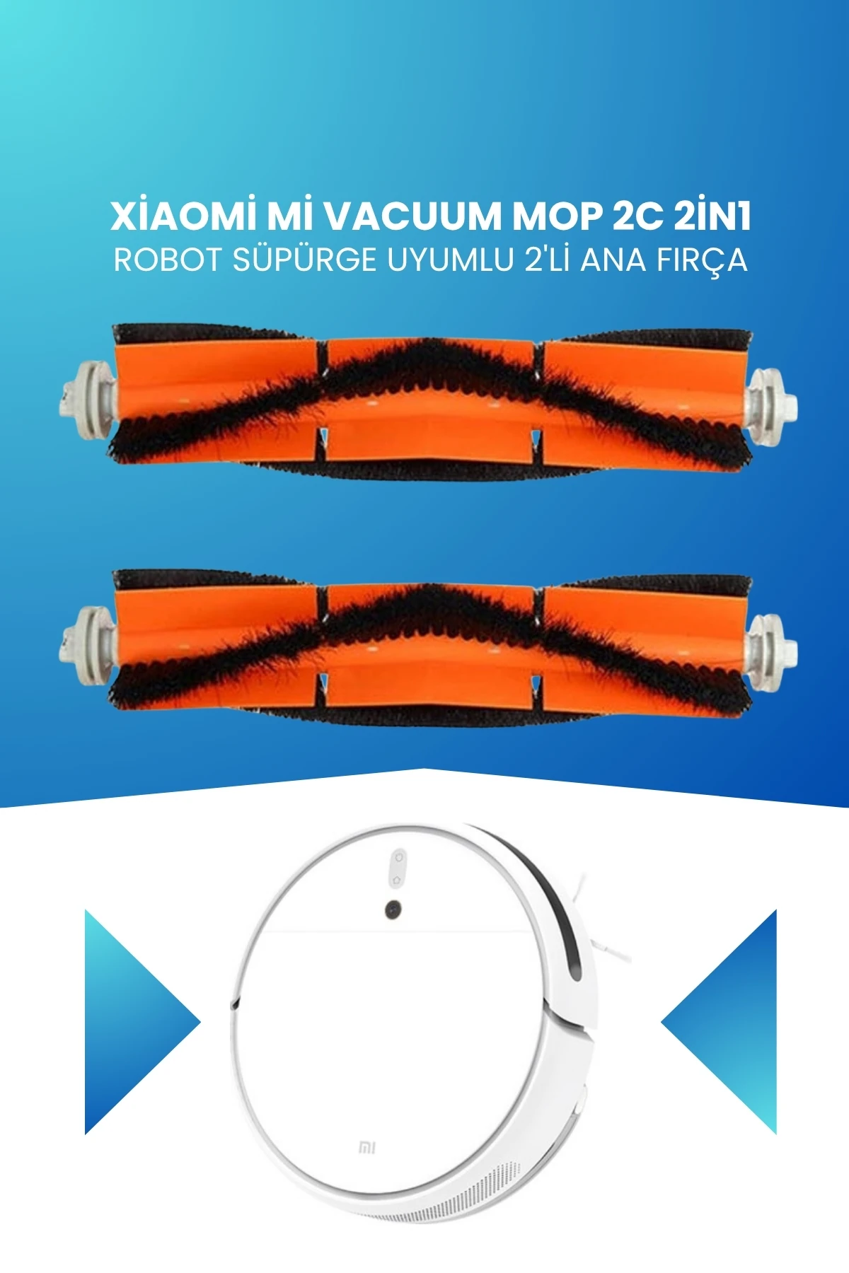 Xiaomi Mi Vacuum Mop 2c 2in1 Robot Süpürge Uyumlu 2'li Ana Fırça