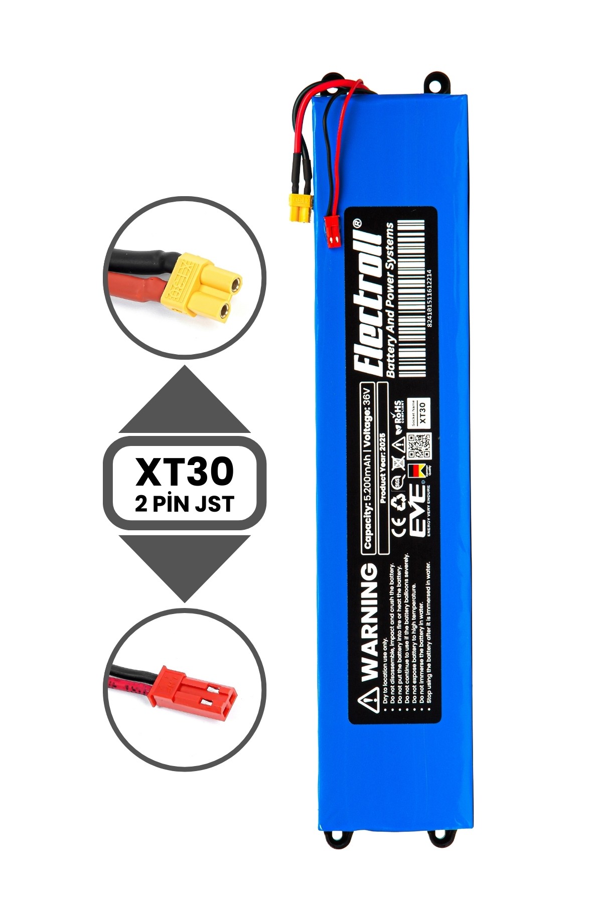 Citymate Mini 250watt Batarya 24v (YÜKSEK KAPASİTE) 5200mah Pil Elektrikli Scooter Bataryası Değişim