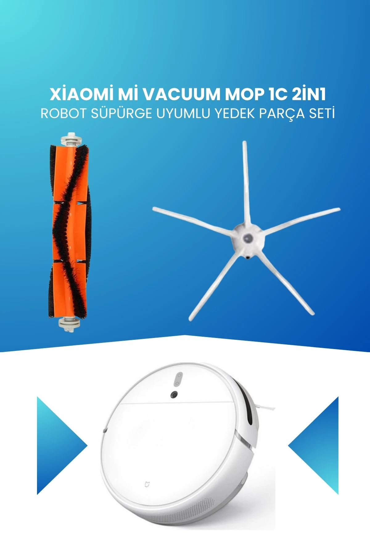 Xiaomi Mi Vacuum Mop 1c 2in1 Robot Süpürge Uyumlu Yedek Parça Seti STYTJ01ZHM