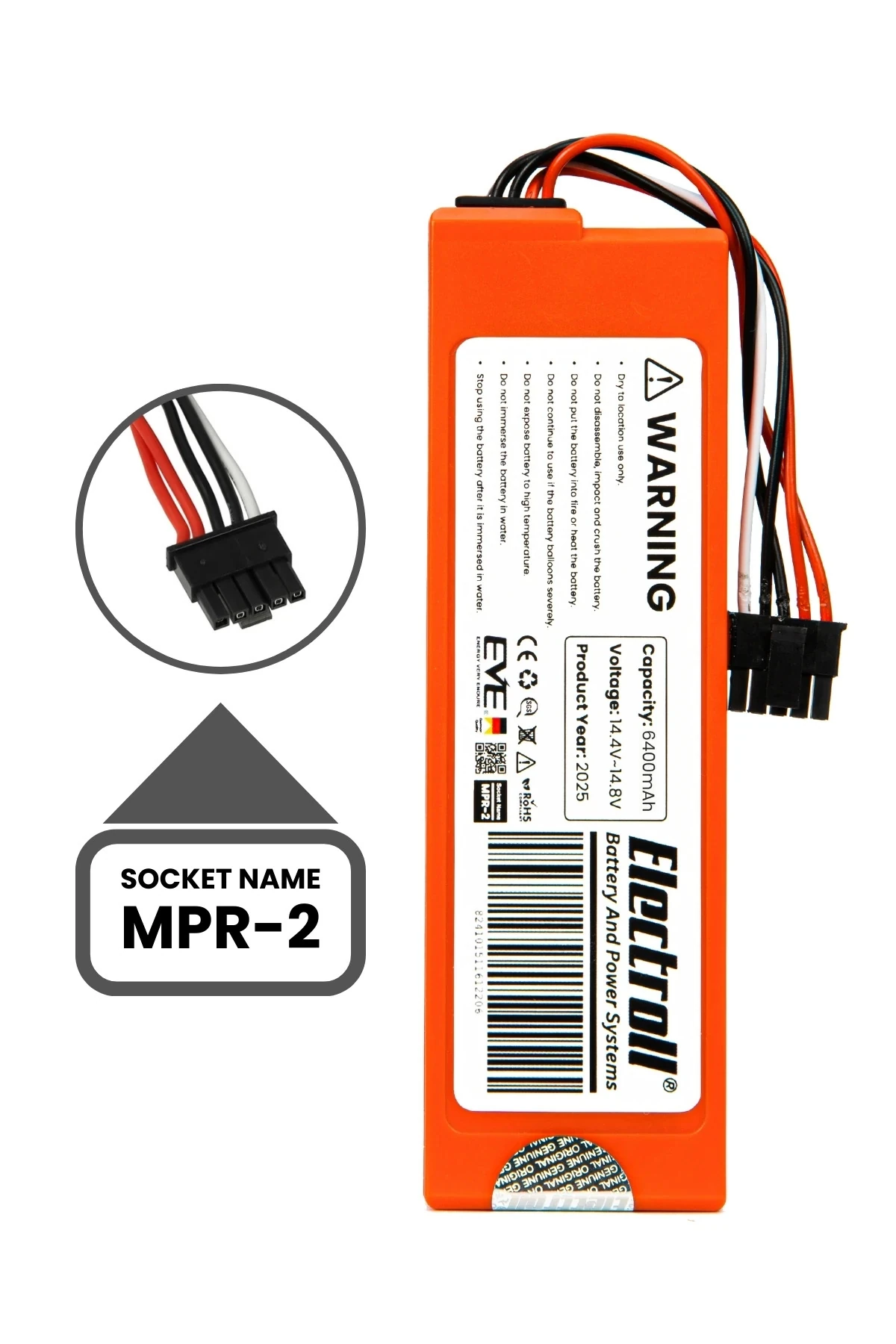 Xiaomi Mop Pro 2 Uyumlu Batarya (ULTRA YÜKSEK KAPASİTE) 6400mah Kutulu Robot Süpürge Pil Değişimi