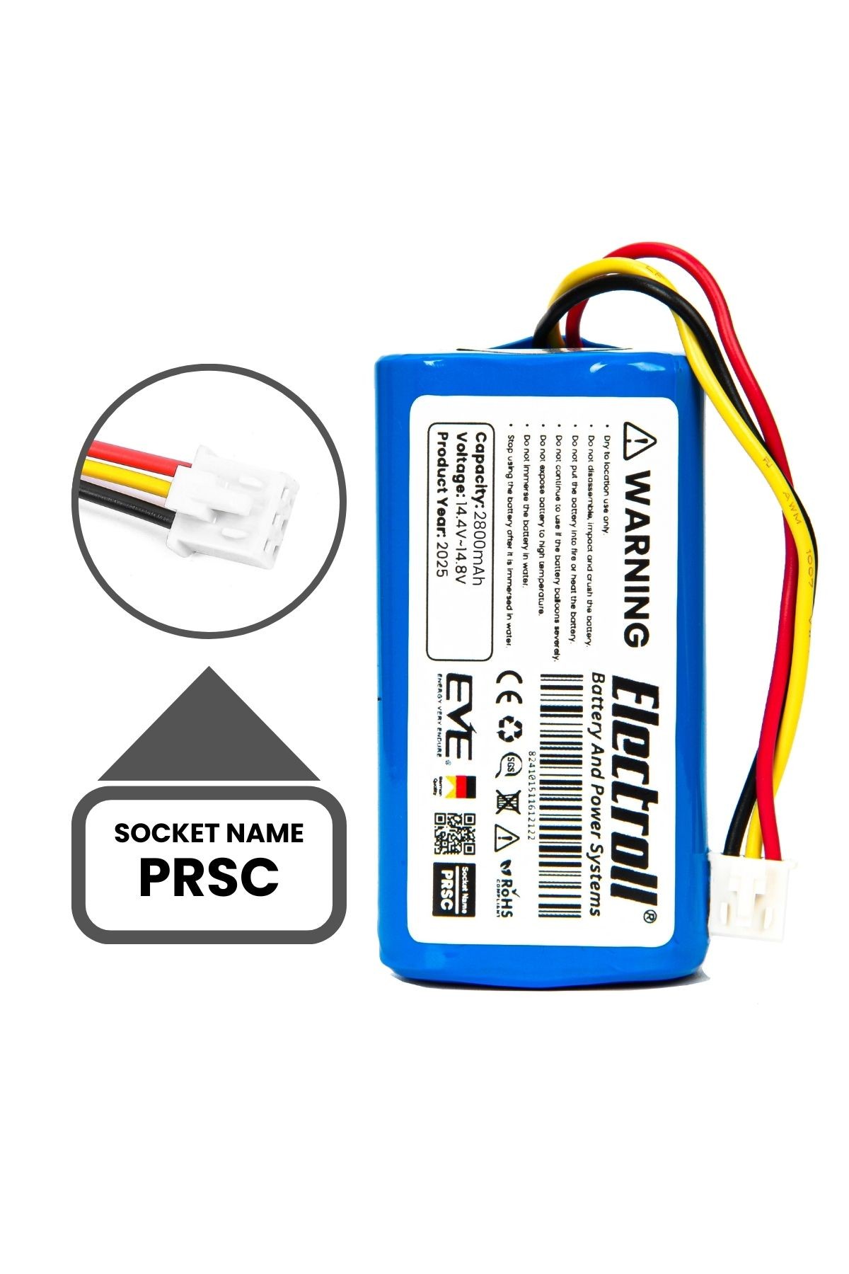 Homend Alex Laser 1281h Uyumlu Batarya (YÜKSEK KAPASİTE) 2800mah Pil Robot Süpürge Bataryası