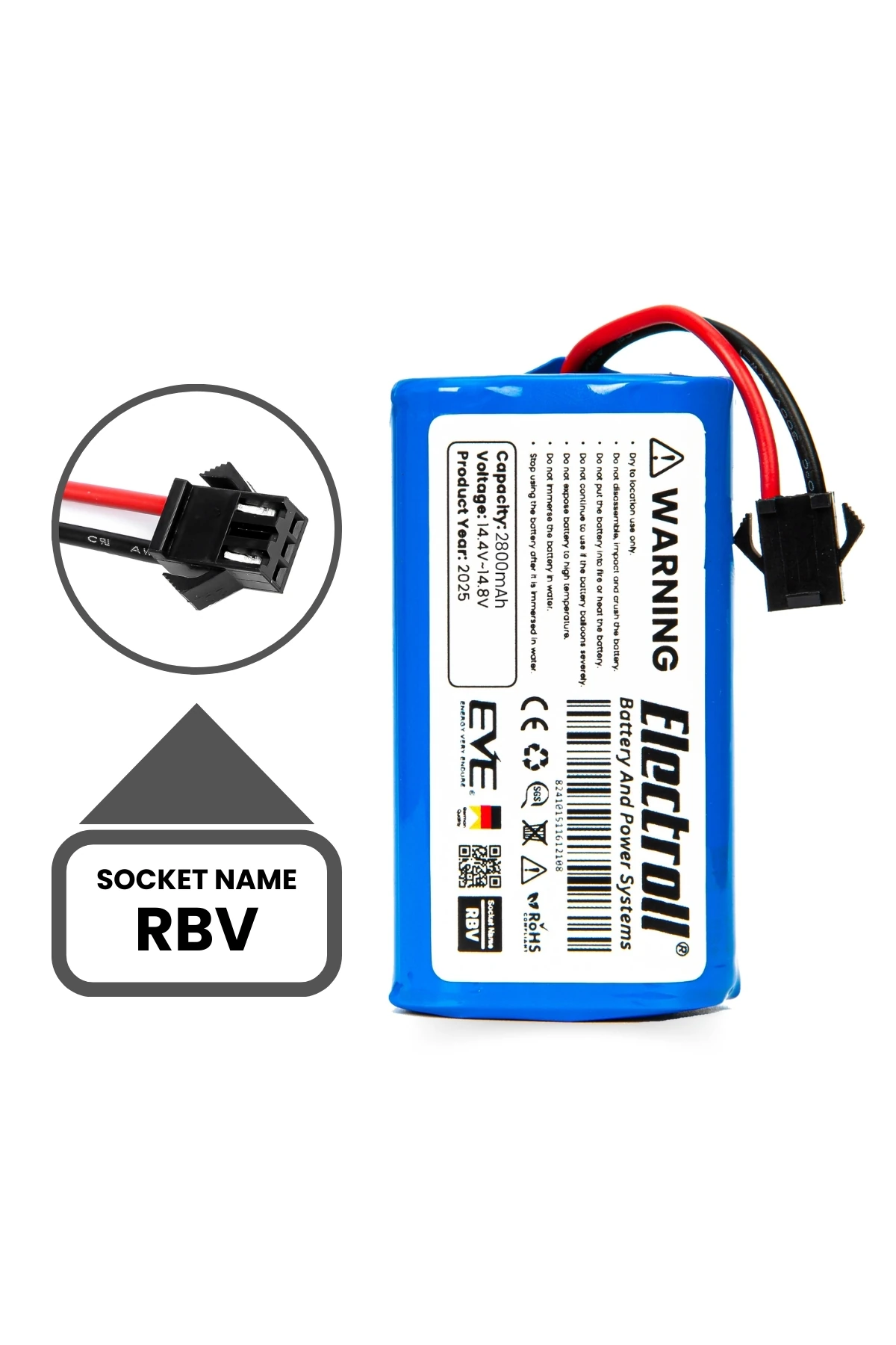 Tesvor T8 Uyumlu Batarya (YÜKSEK KAPASİTE) 2800mah Pil Robot Süpürge Bataryası