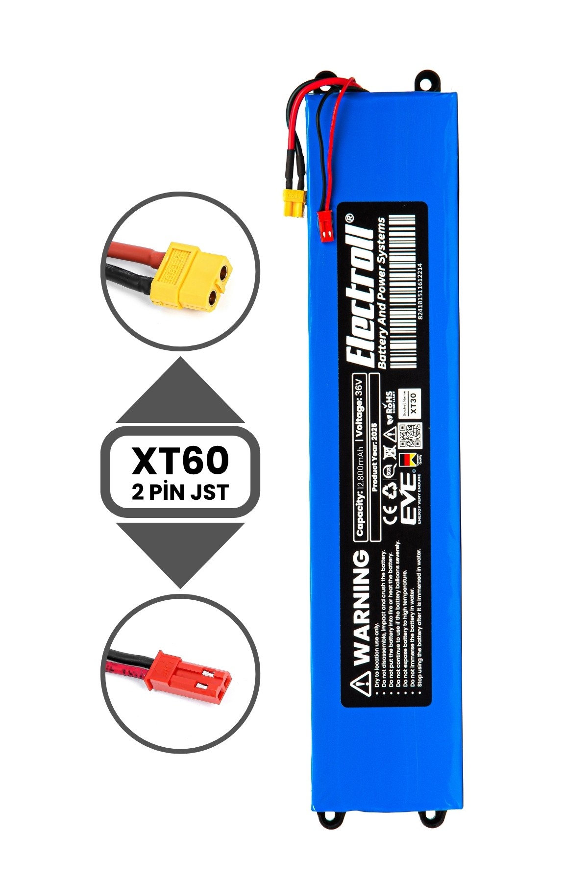 Bood Kickscooter Uyumlu Batarya (Maksimum Kapasite) 36v 12.800Mah Elektrikli Scooter Bataryası