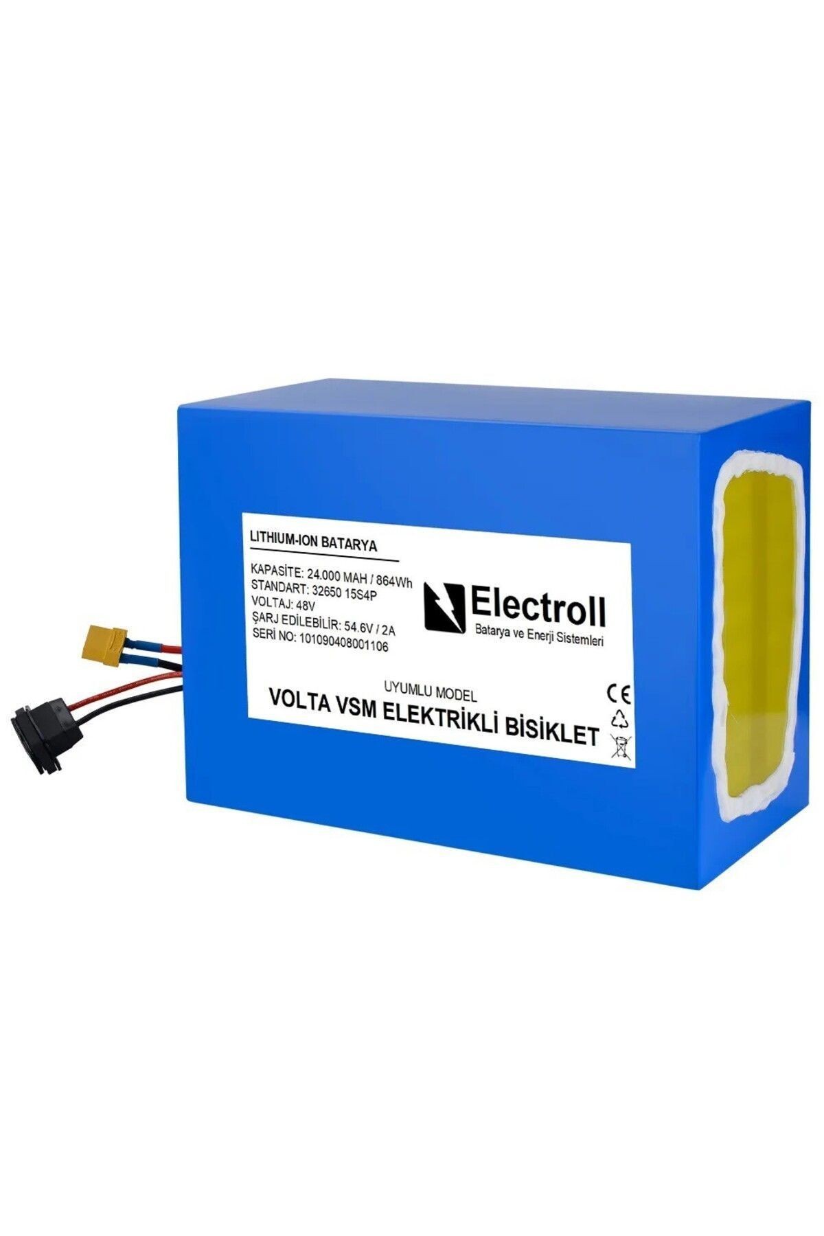 Volta VSM 48V 24 Ah LifePO4 (Elektrikli Bisiklet Uyumlu Akü)