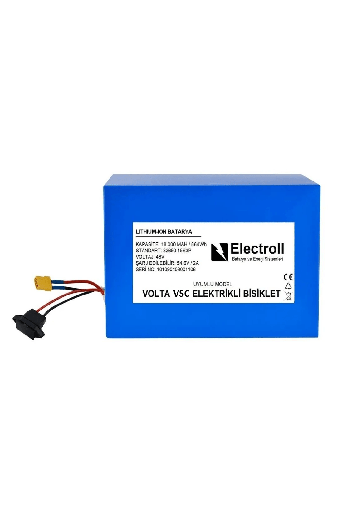 Volta Vsc Batarya 48v 18 Ah Lifepo4 (ELEKTRİKLİ BİSİKLET IÇİN AKÜ)