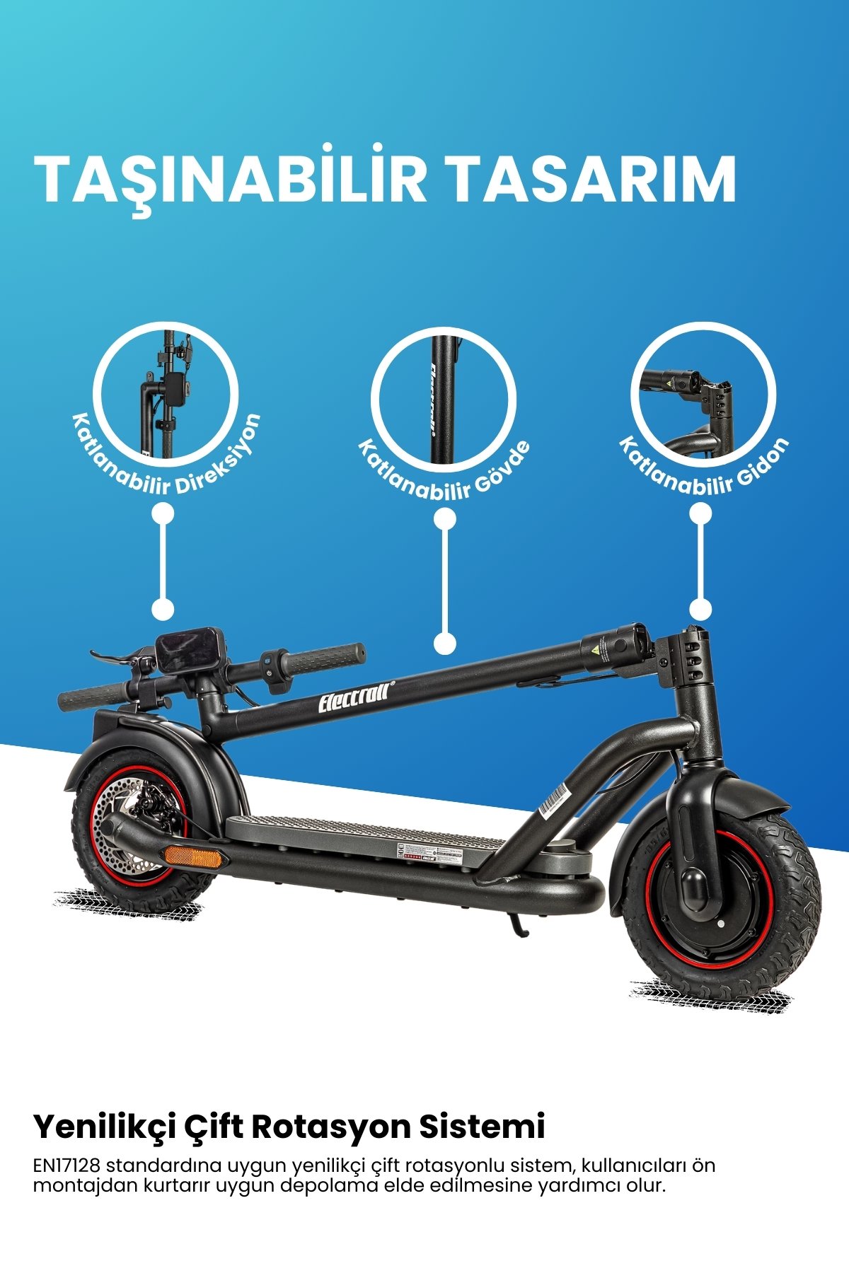 Electroll N85 Elektrikli Scooter Yenilikçi Teknoloji, Zarif Tasarım, Üstün Konfor, Güvenli Sürüş