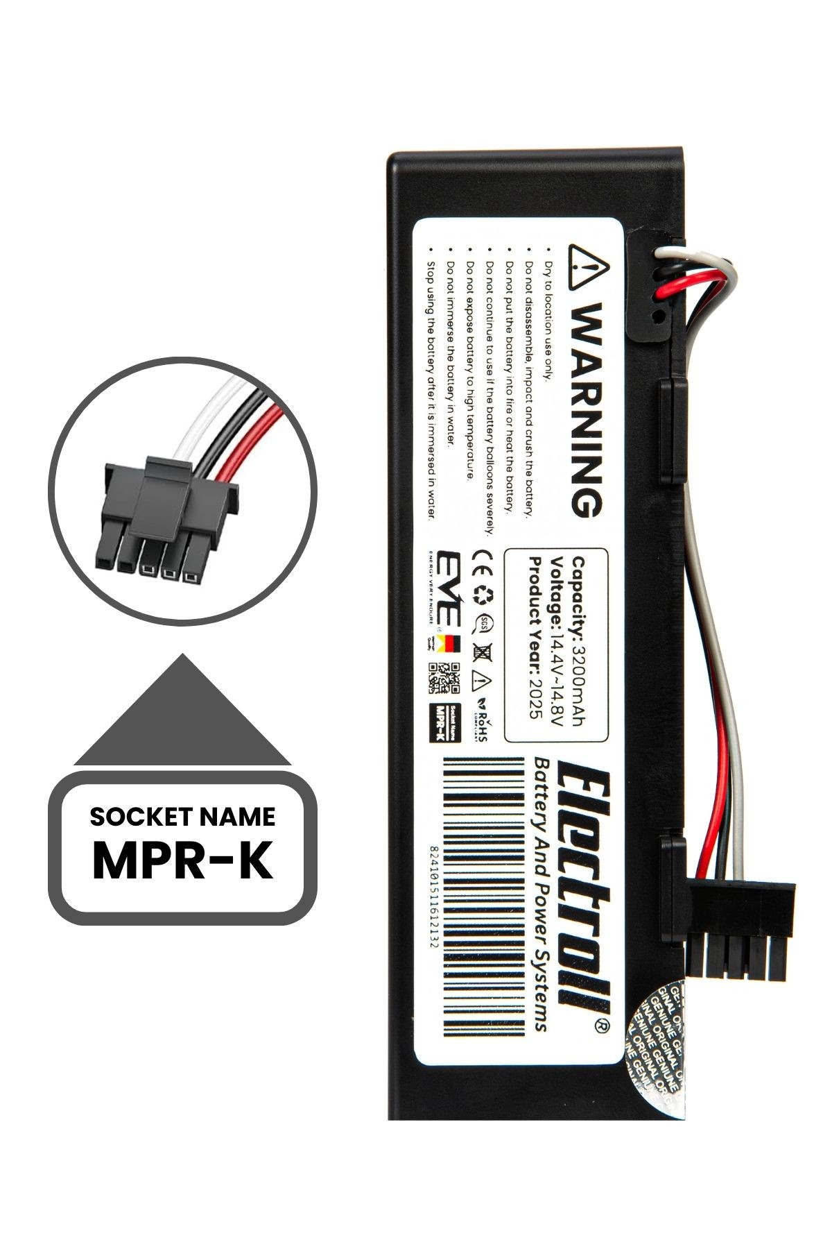 Xiaomi Mi Vacuum Mop Pro Stytj02ym Uyumlu Batarya (ORJİNAL KAPASİTE) 3200mah Kutulu Pil