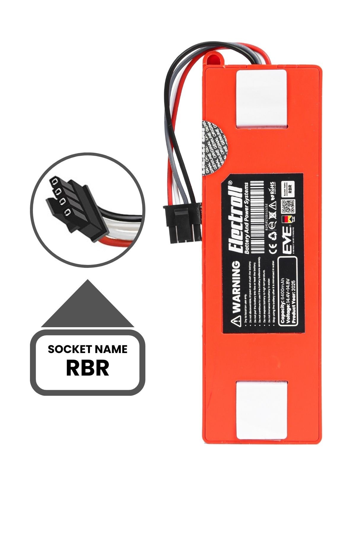 Roborock Tüm Modeller Için Uyumlu Batarya (ULTRA YÜKSEK KAPASİTE) 6400mah Robot Süpürge Pili