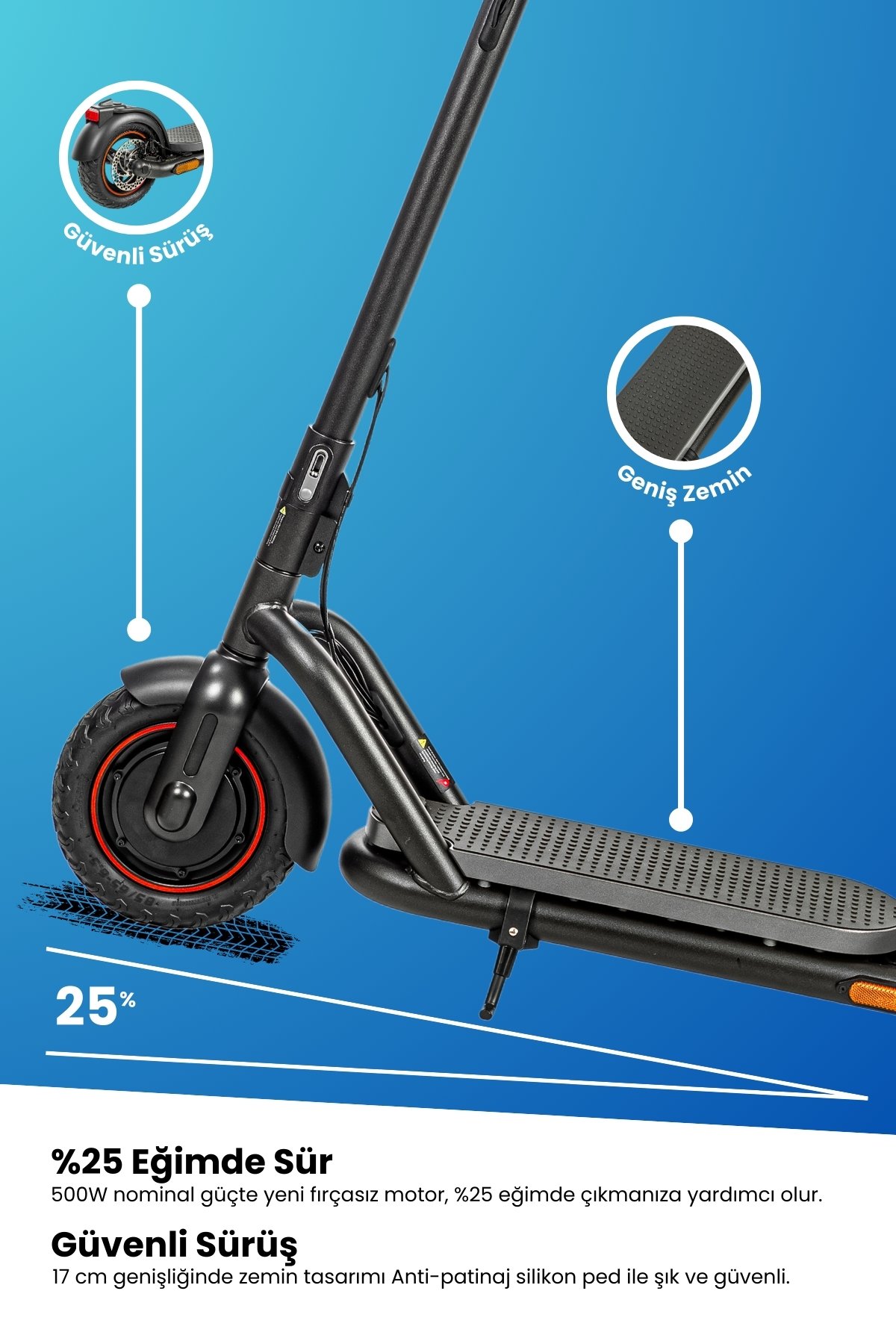 Electroll N85 Elektrikli Scooter Yenilikçi Teknoloji, Zarif Tasarım, Üstün Konfor, Güvenli Sürüş