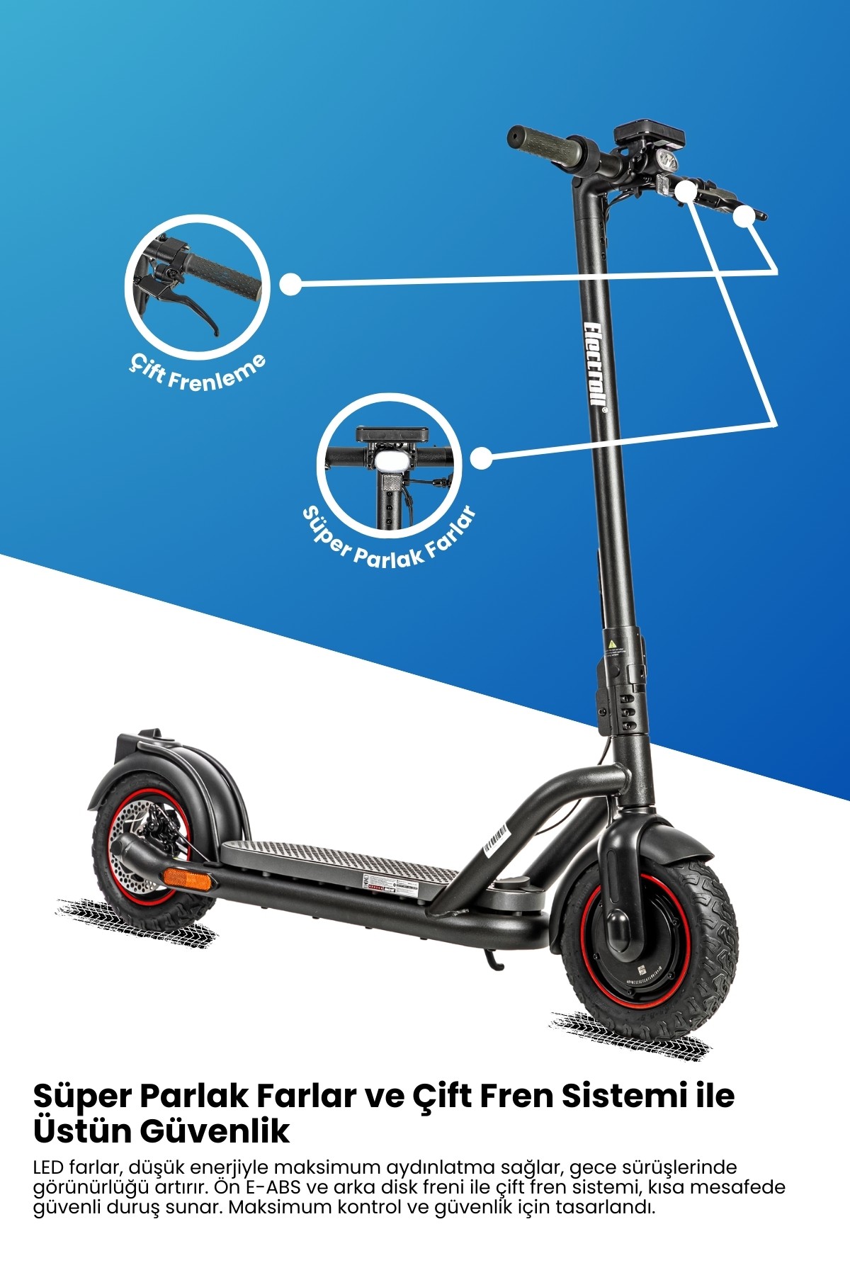 Electroll N85 Elektrikli Scooter Yenilikçi Teknoloji, Zarif Tasarım, Üstün Konfor, Güvenli Sürüş