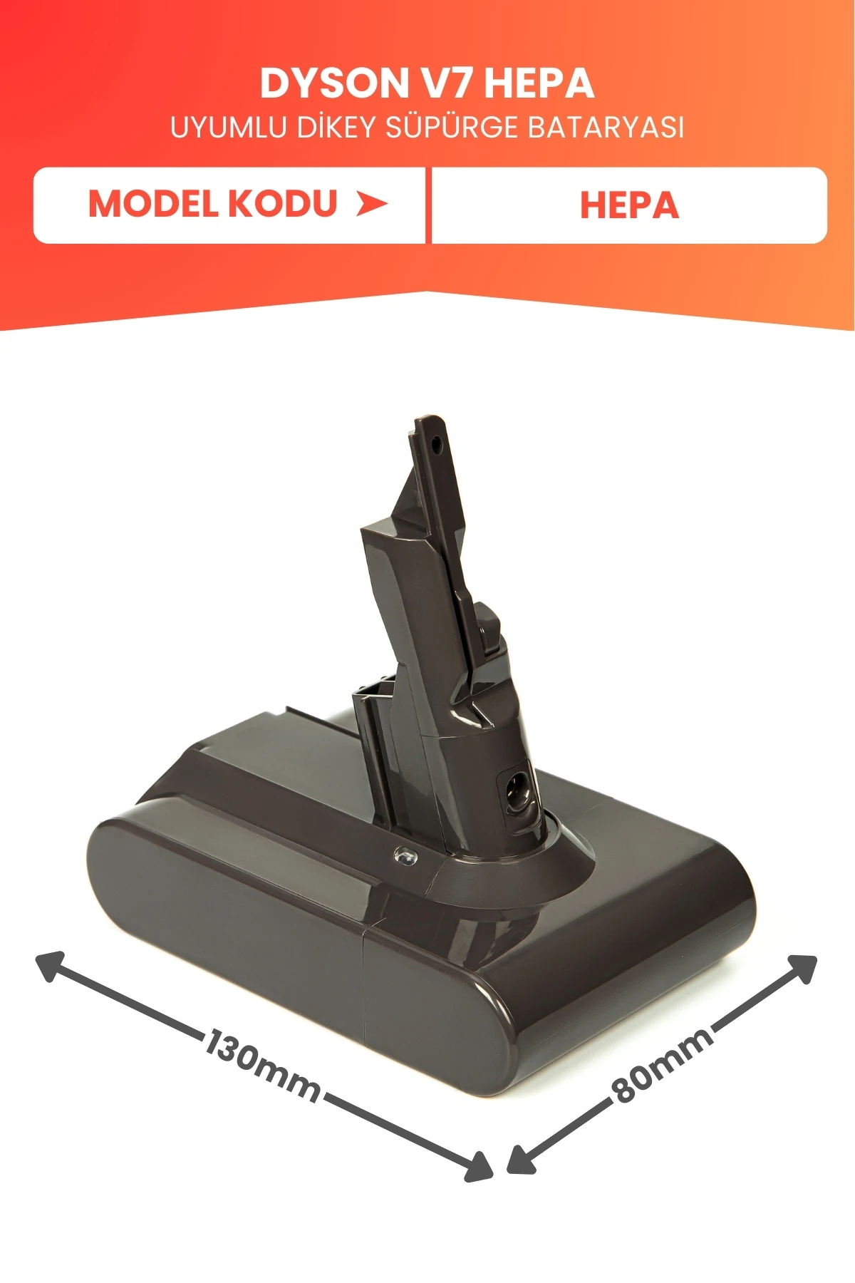 Dyson V7 HEPA Uyumlu Batarya (YÜKSEK KAPASİTE) 21.6 V 2800mah Dikey Süpürge Bataryası