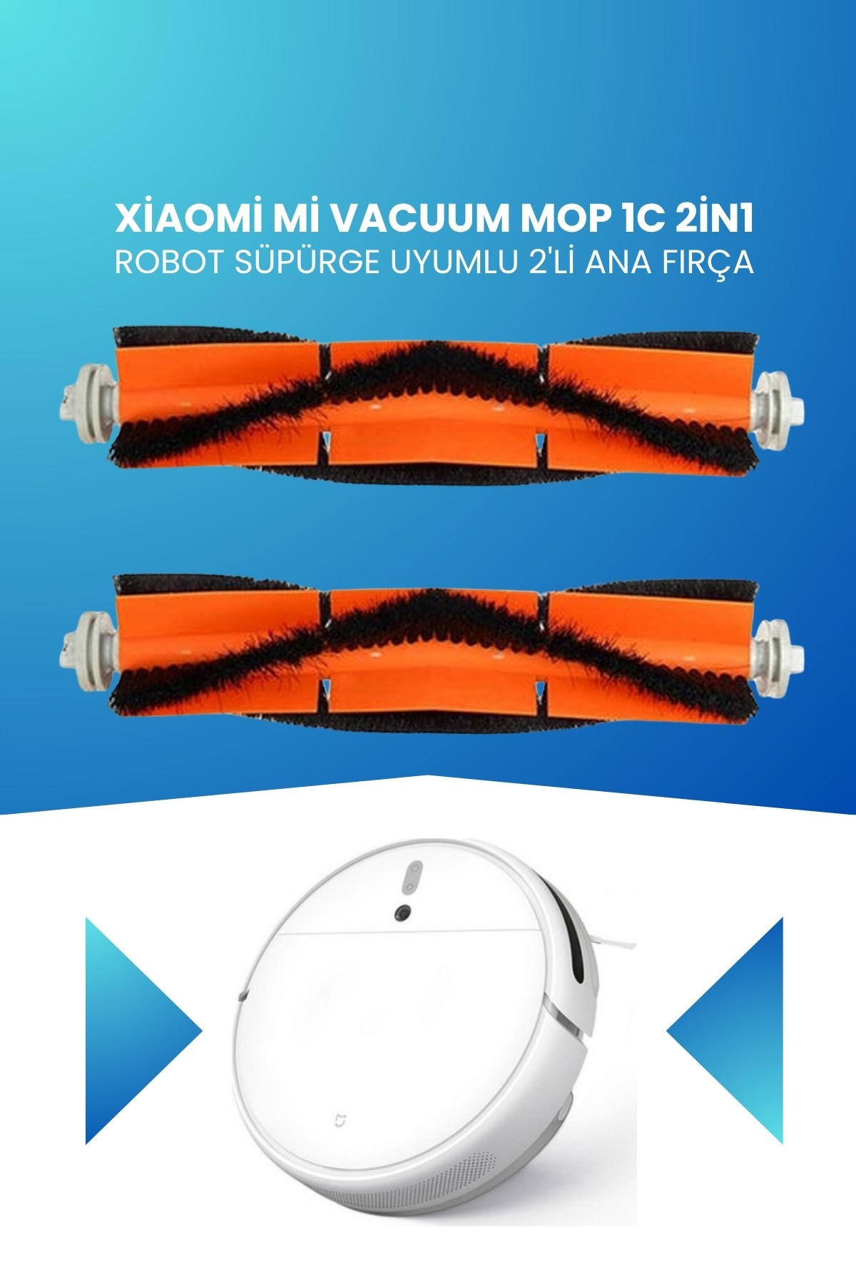 Xiaomi Mi Vacuum Mop 1c 2in1 Robot Süpürge Uyumlu 2'li Ana Fırça