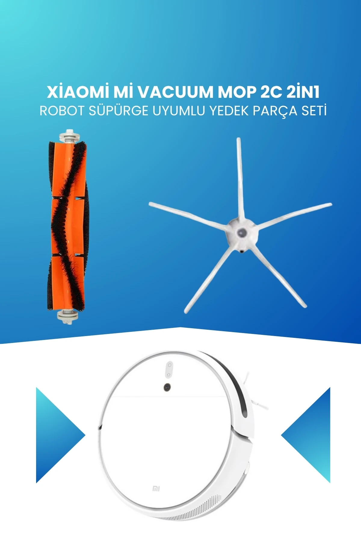 Xiaomi Mi Vacuum Mop 2c 2in1 Robot Süpürge Uyumlu Yedek Parça Seti