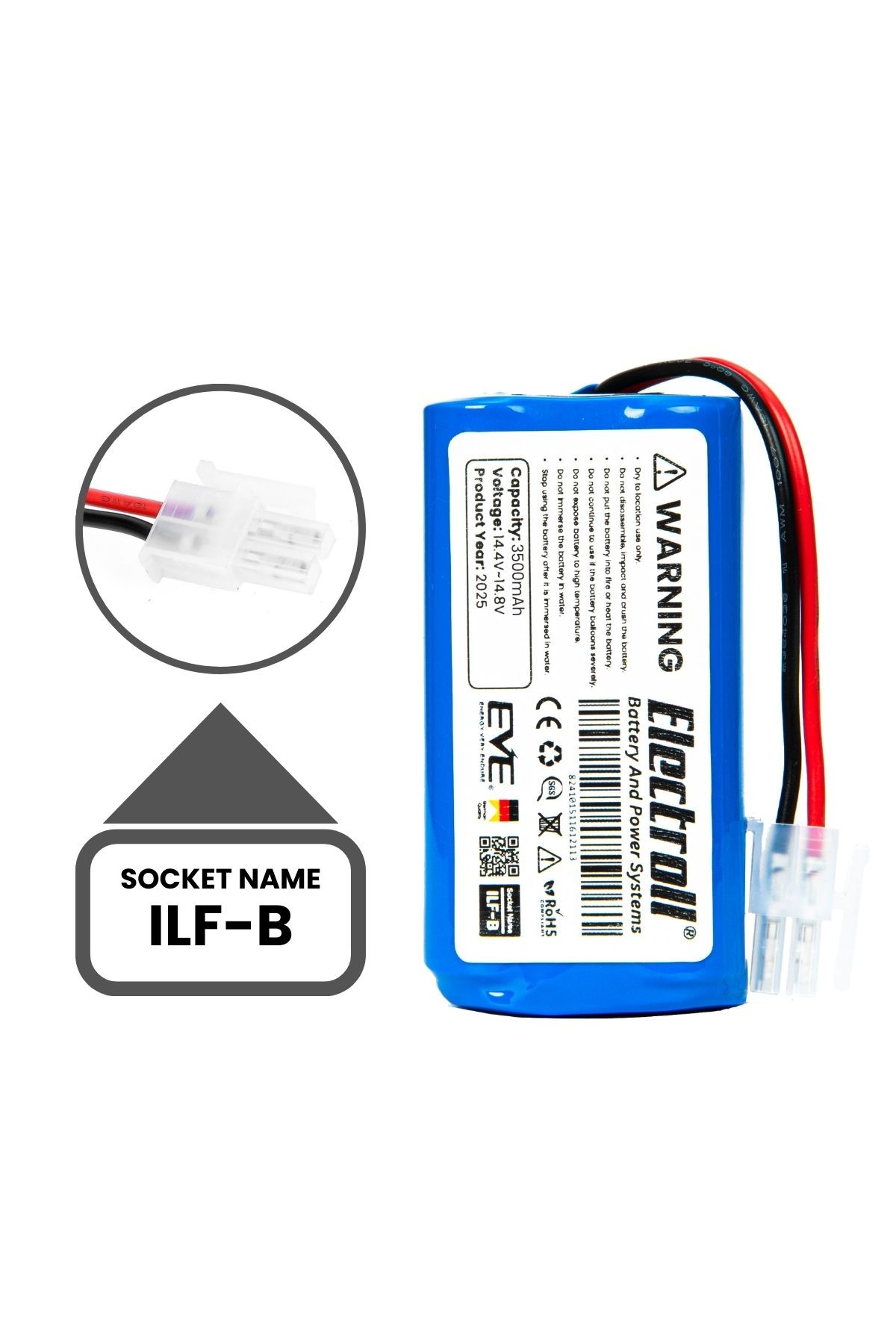 Medion MD18501 Uyumlu Batarya (MAKSİMUM KAPASİTE) 3500mah Pil Robot Süpürge Bataryası
