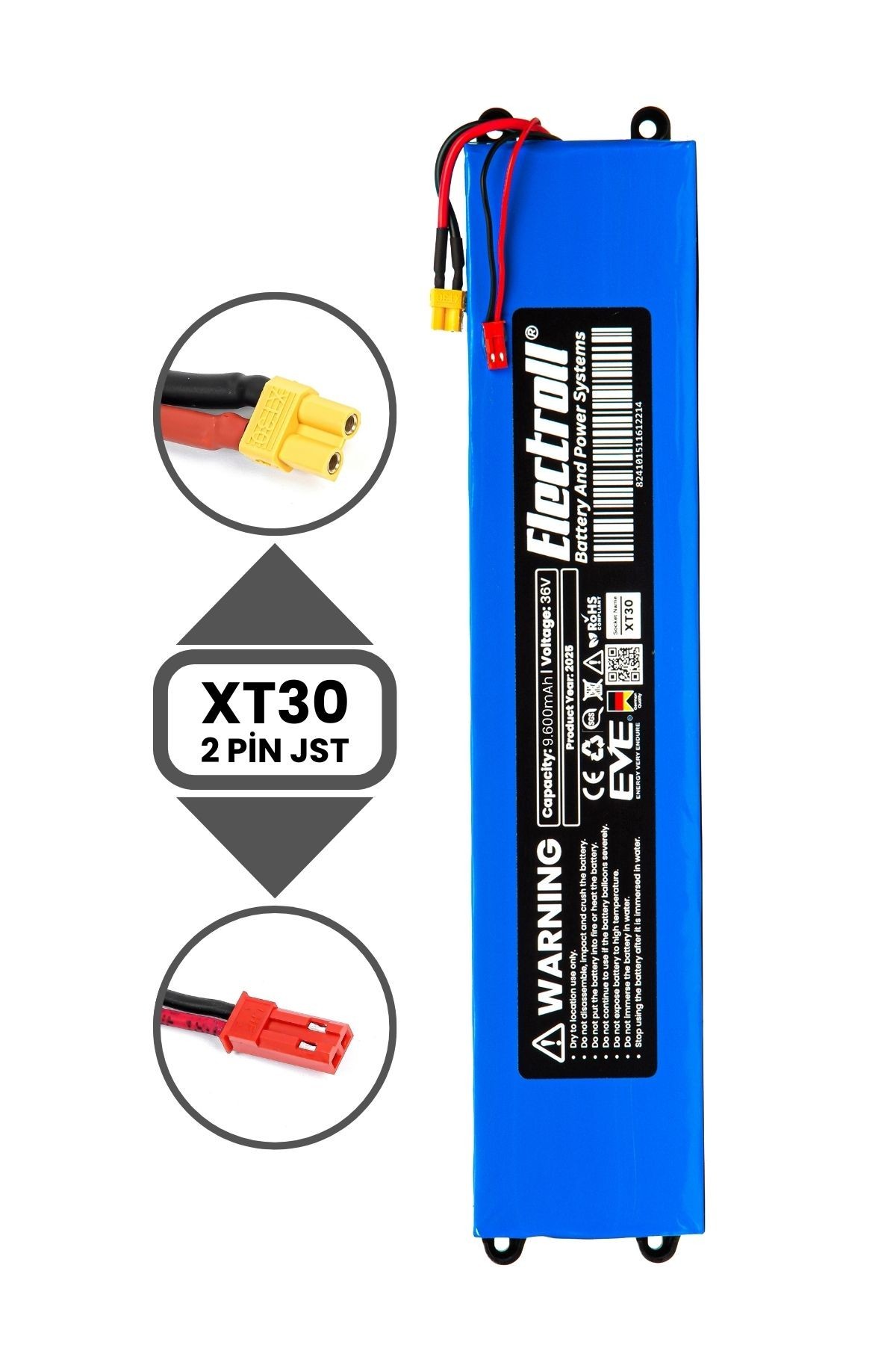 Volta Vt1 Batarya (YÜKSEK KAPSİTE) 36v 9.600 Mah Elektrikli Scooter Bataryası