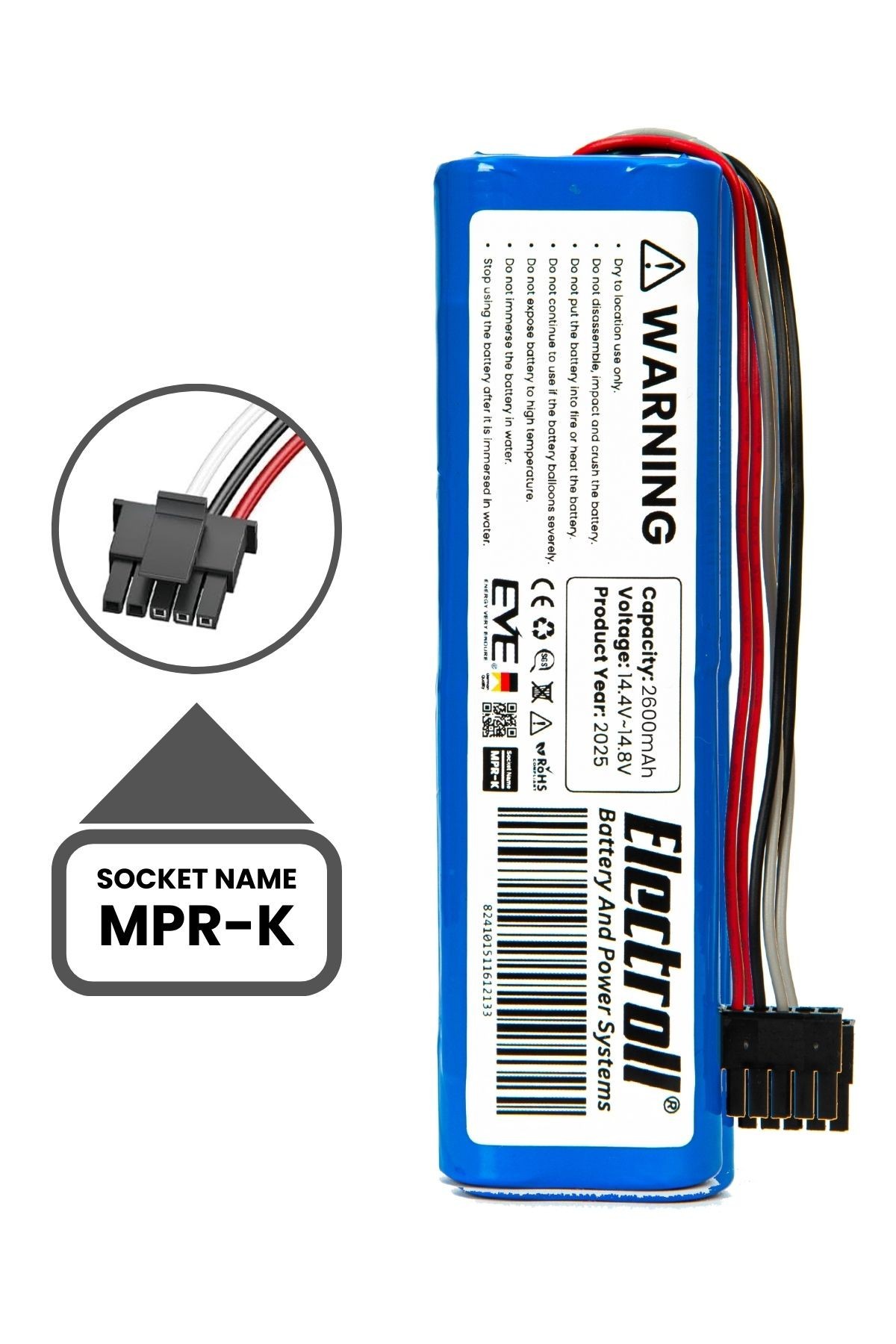 Yunmi Mvvc01-g Uyumlu Batarya (ORJİNAL KAPASİTE) 2600mah Pil Robot Süpürge Bataryası Değişimi