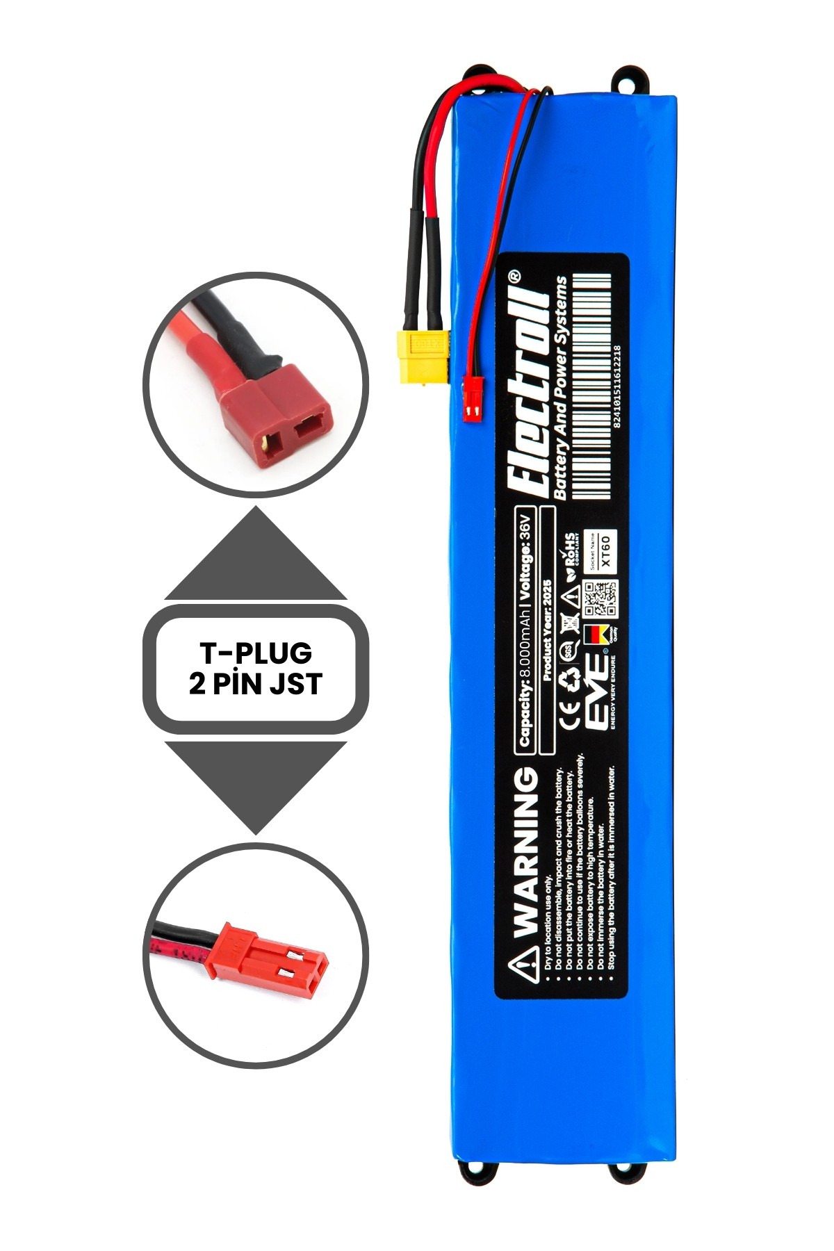 Onvo Ov-007 Uyumlu Batarya (ORJİNAL KAPASİTE) 36v 8000mah Pil Elektrikli Scooter Bataryası Değişimi