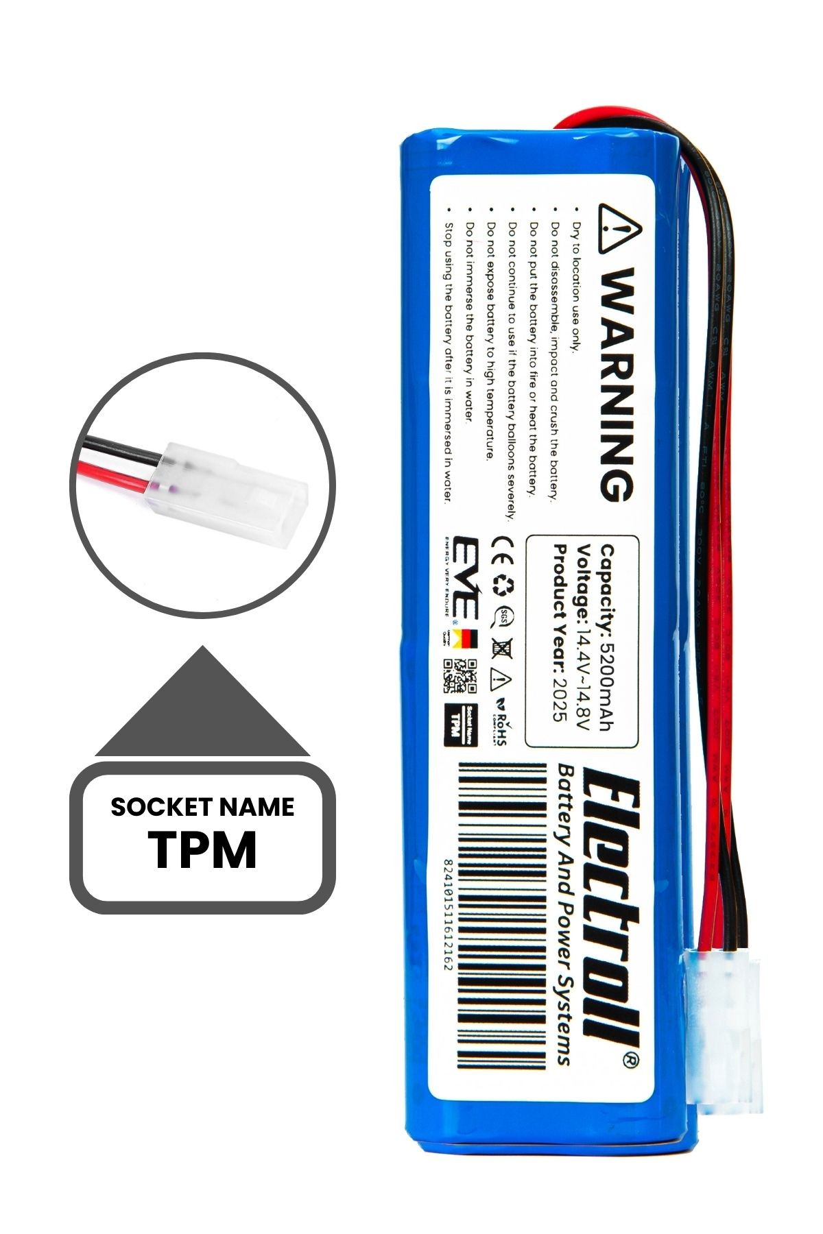 Trident Pro Max Uyumlu Batarya (ORJİNAL KAPASİTE) 5200mah Pil Robot Süpürge Bataryası Değişimi