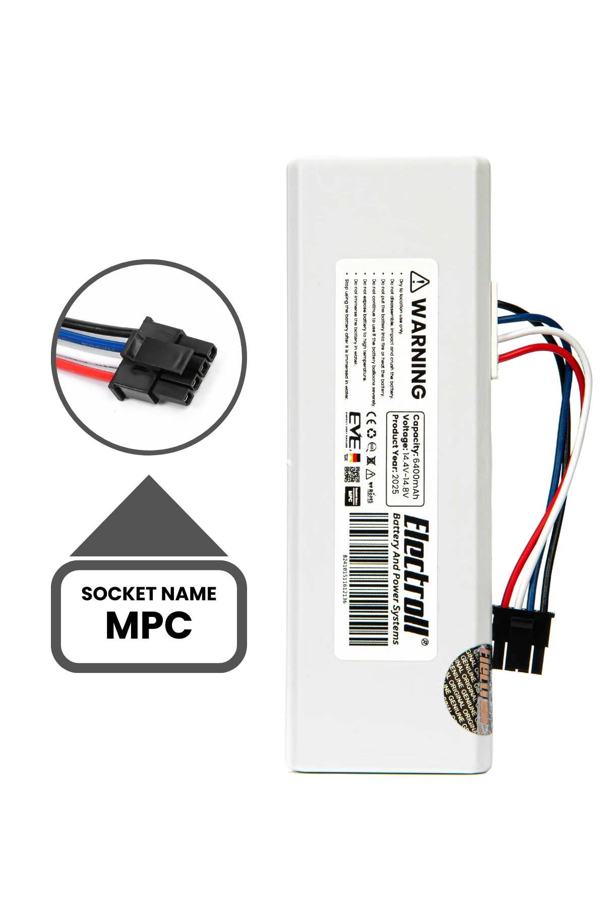 Xiaomi Mi Vacuum Mop 2c 2in1 Uyumlu Batarya (SÜPER KAPASİTE) 6400mah Robot Süpürge Pil Xmstjqr2c