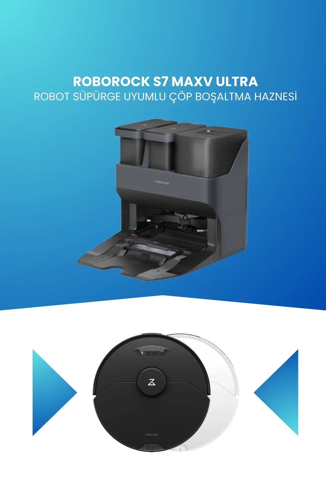 Roborock S7 MaxV Ultra Çöp Boşaltma Haznesi Uzun Ömürlü | Electroll Roborock S7 MaxV Ultra Çöp Boşaltma Haznesi Uzun Ömürlü | Electroll
