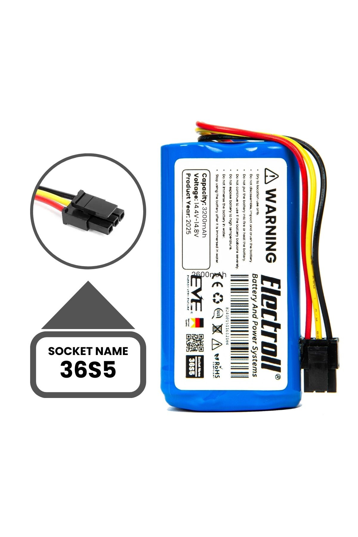 360 S7 Batarya (ULTRA YÜKSEK KAPASİTE) 3200mah Pil Akıllı Robot Süpürge Batarya Değişimi