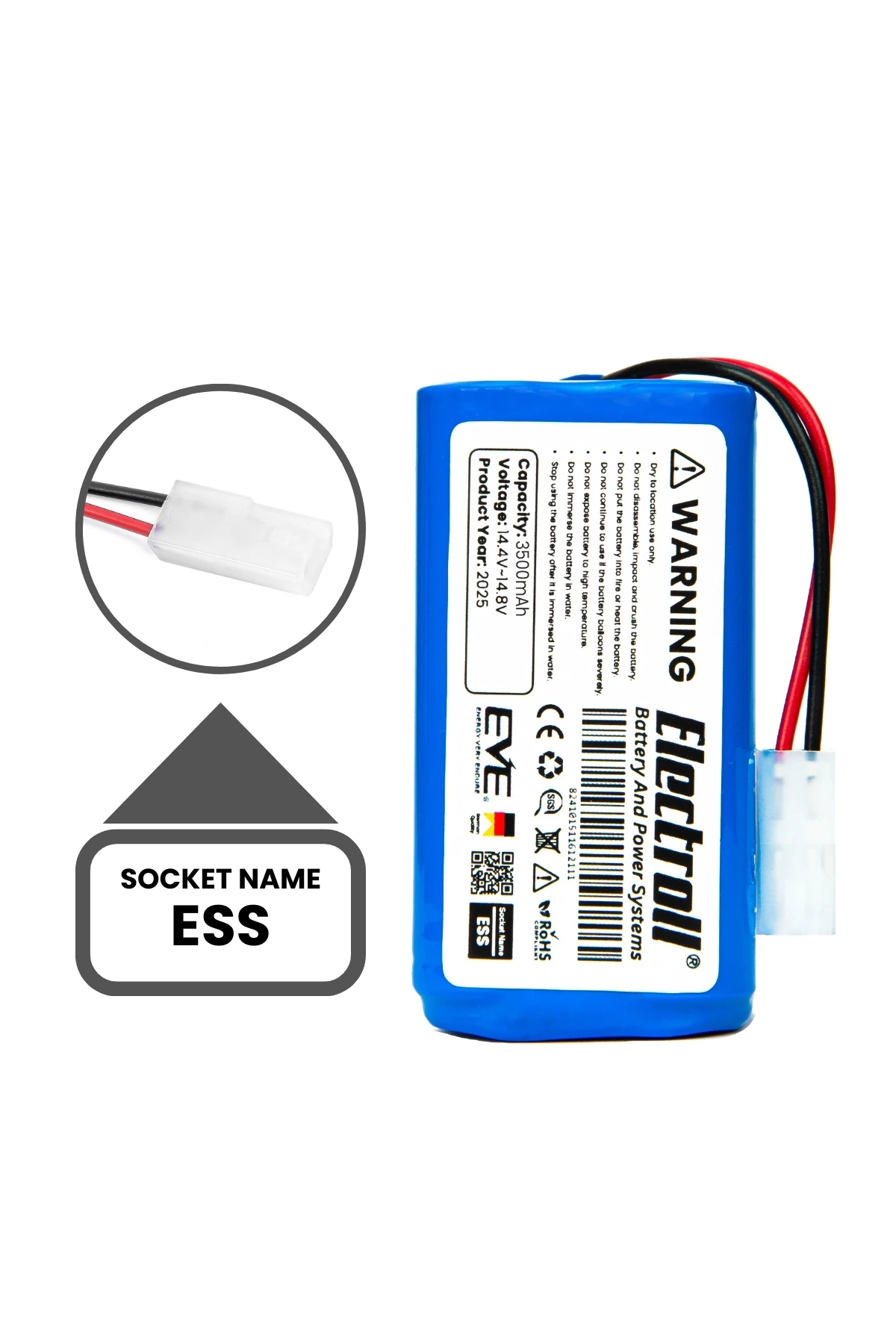 Rowenta Explorer Serie 20 Uyumlu Batarya (MAKSİMUM KAPASİTE) 3500mah Pil Robot Süpürge Batarya