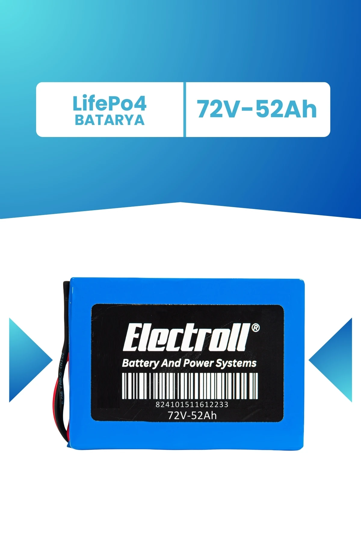 72V 52Ah LifePo4 Batarya